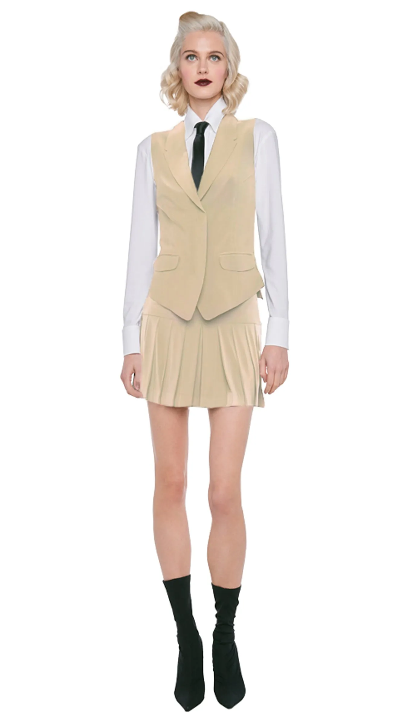 PLEATED MICRO SKIRT sold by Norma Kamali