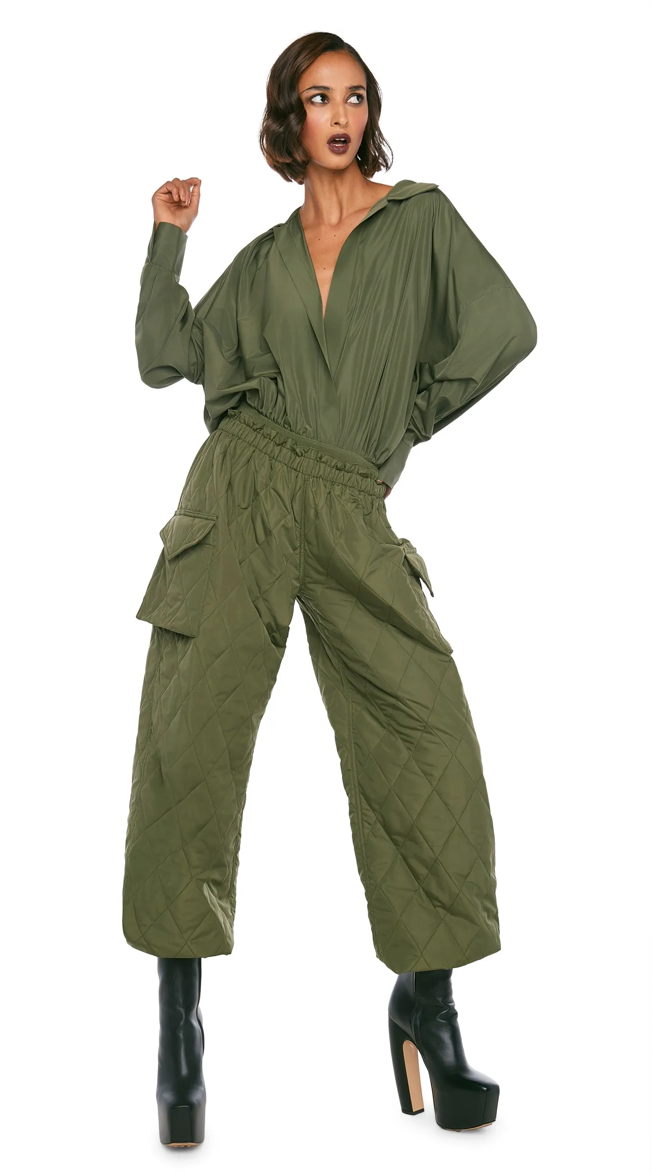 SUPER OS BF NK SHIRT BODYSUIT sold by Norma Kamali product image thumbnail 4