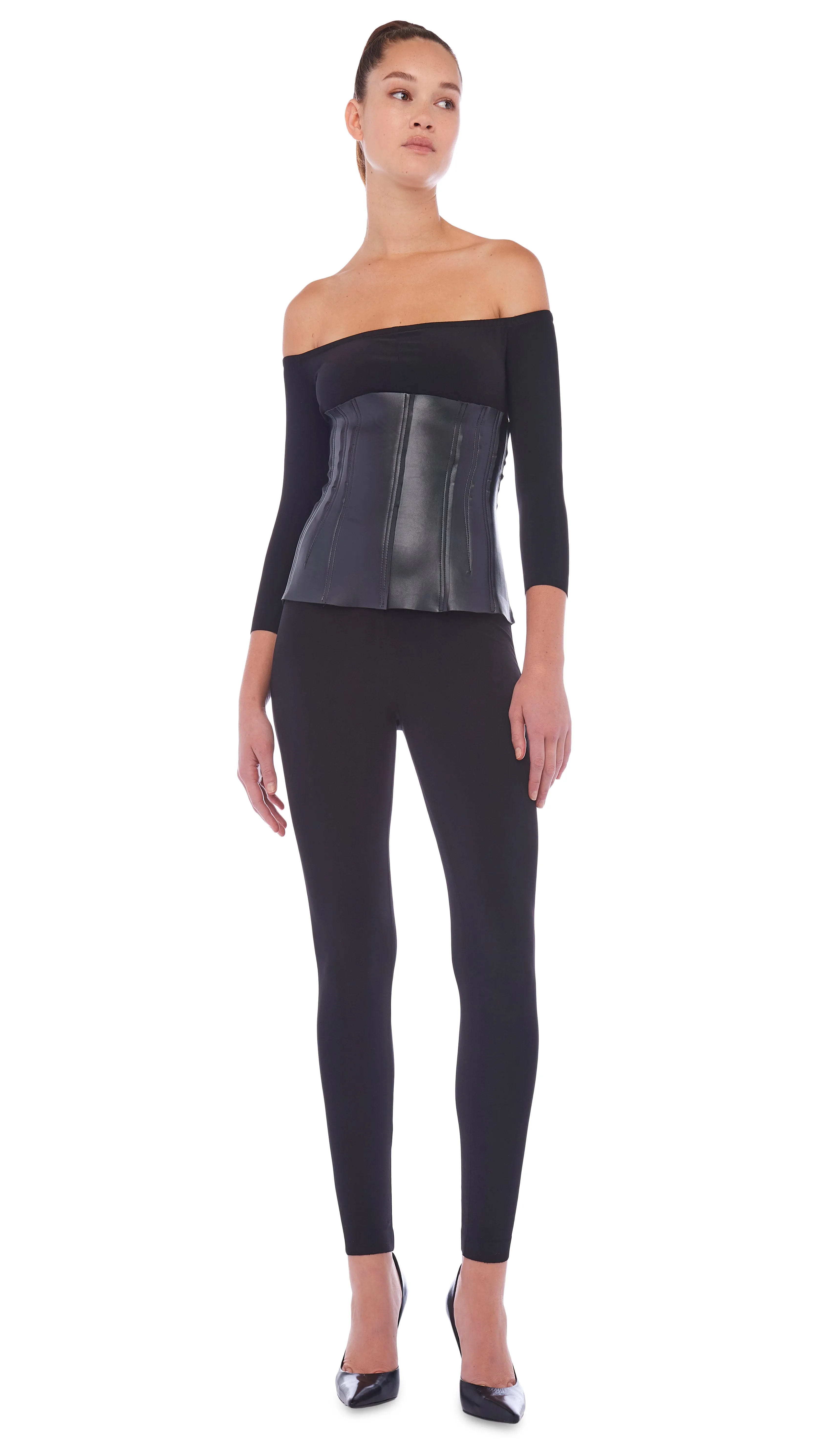 OFF SHOULDER CATSUIT sold by Norma Kamali