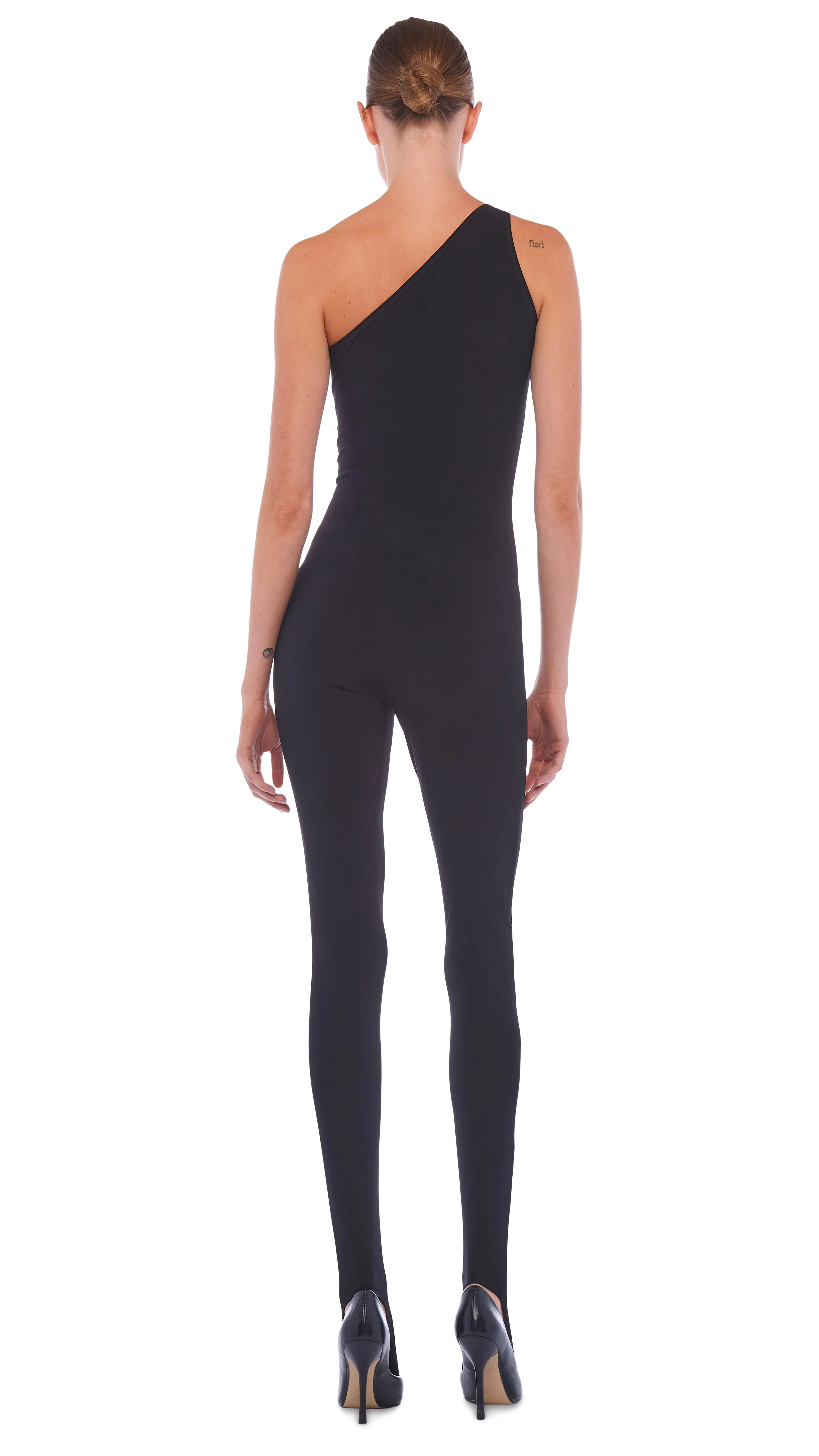 ONE SHOULDER CATSUIT W/ FOOTIE sold by Norma Kamali product image thumbnail 3