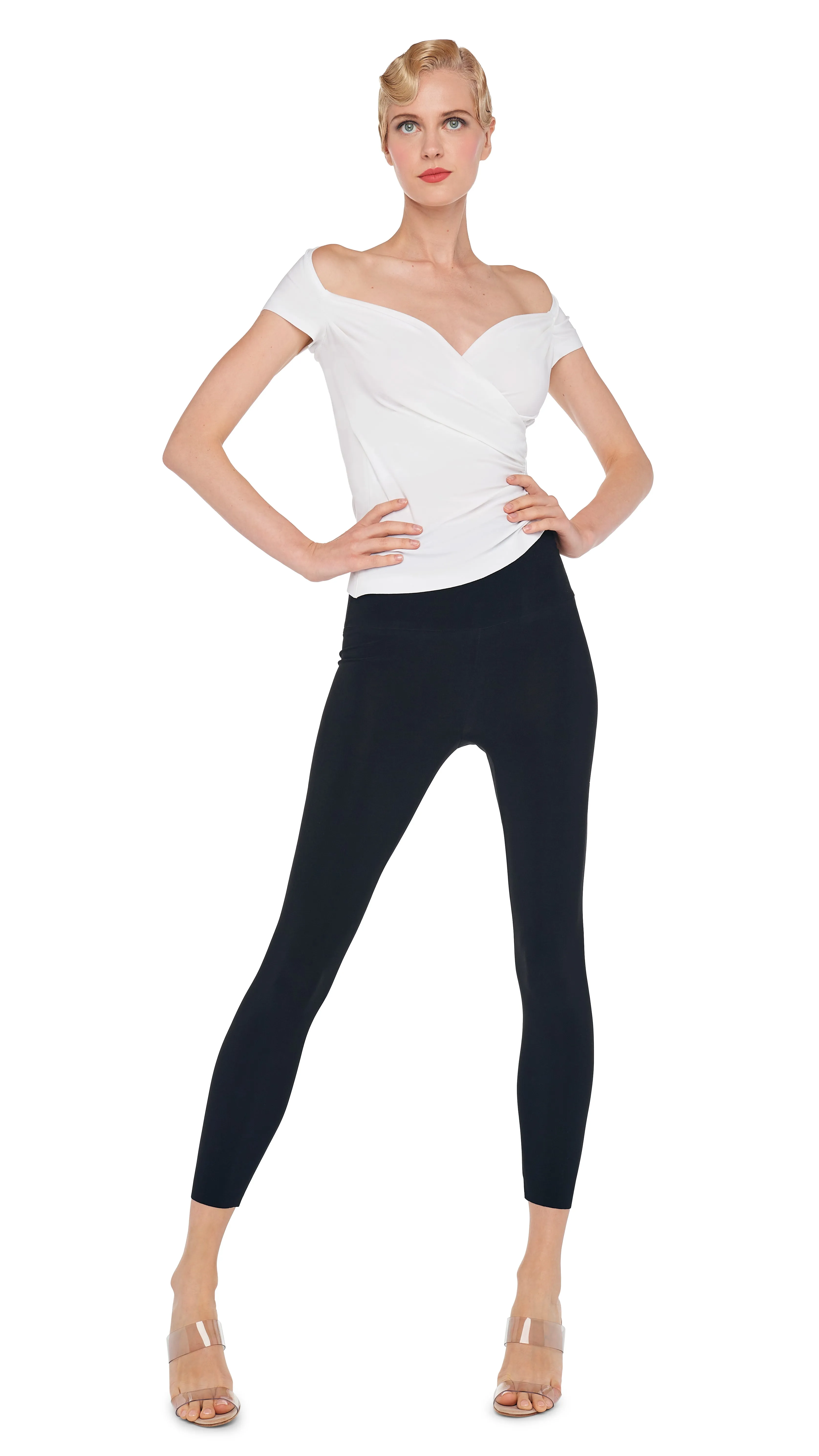 CAP SLEEVE SWEETHEART SIDE DRAPE TOP sold by Norma Kamali product image thumbnail 5