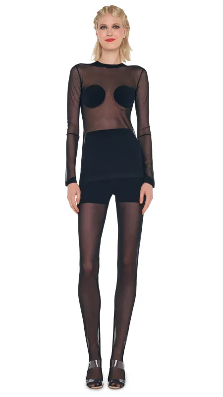 LONG SLEEVE DOT APPLIQUE TOP sold by Norma Kamali