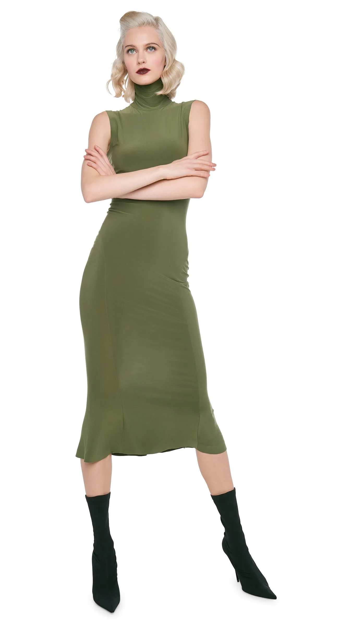 TURTLE FISHTAIL DRESS sold by Norma Kamali product image thumbnail 5