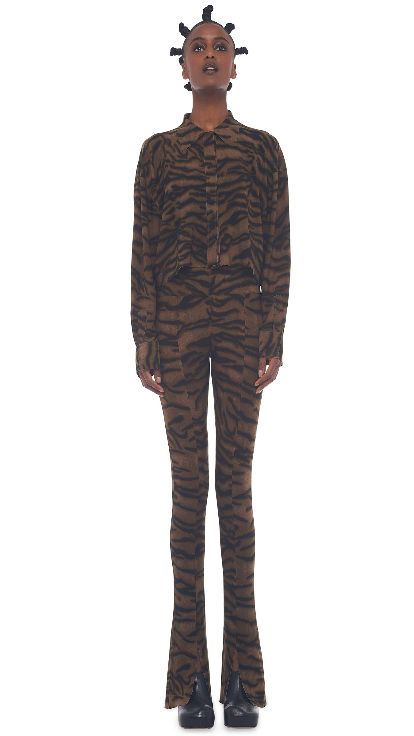 CROPPED OVERSIZED NK SHIRT sold by Norma Kamali