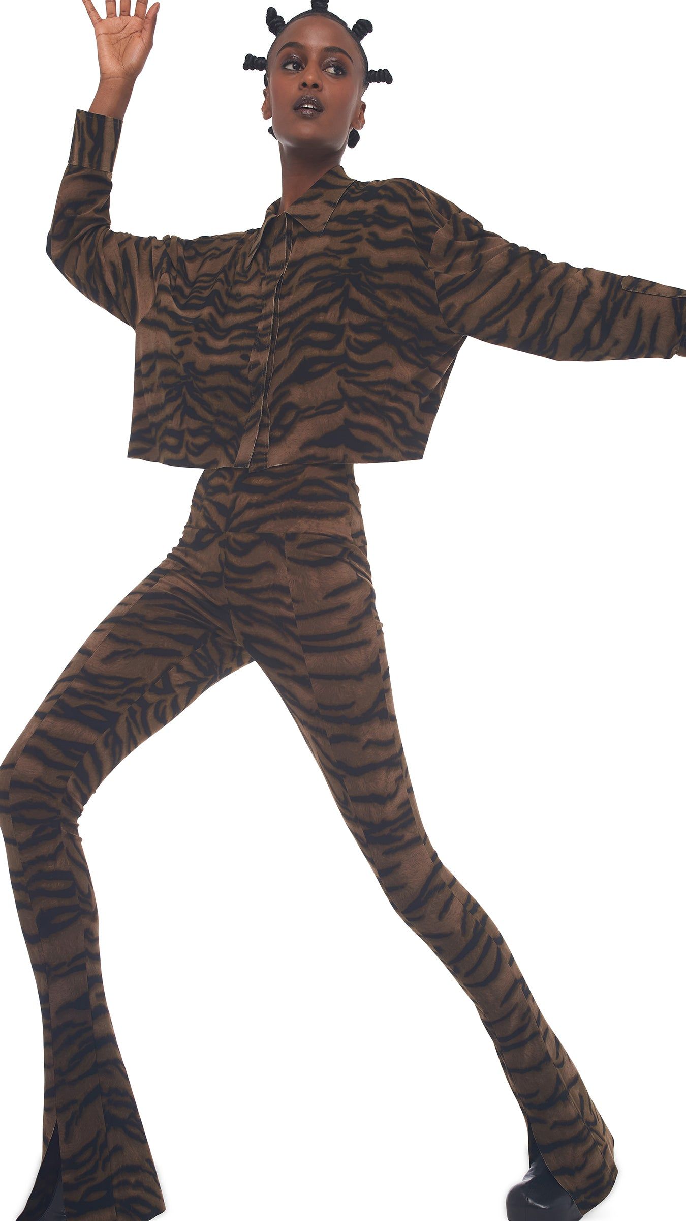 CROPPED OVERSIZED NK SHIRT sold by Norma Kamali product image thumbnail 6