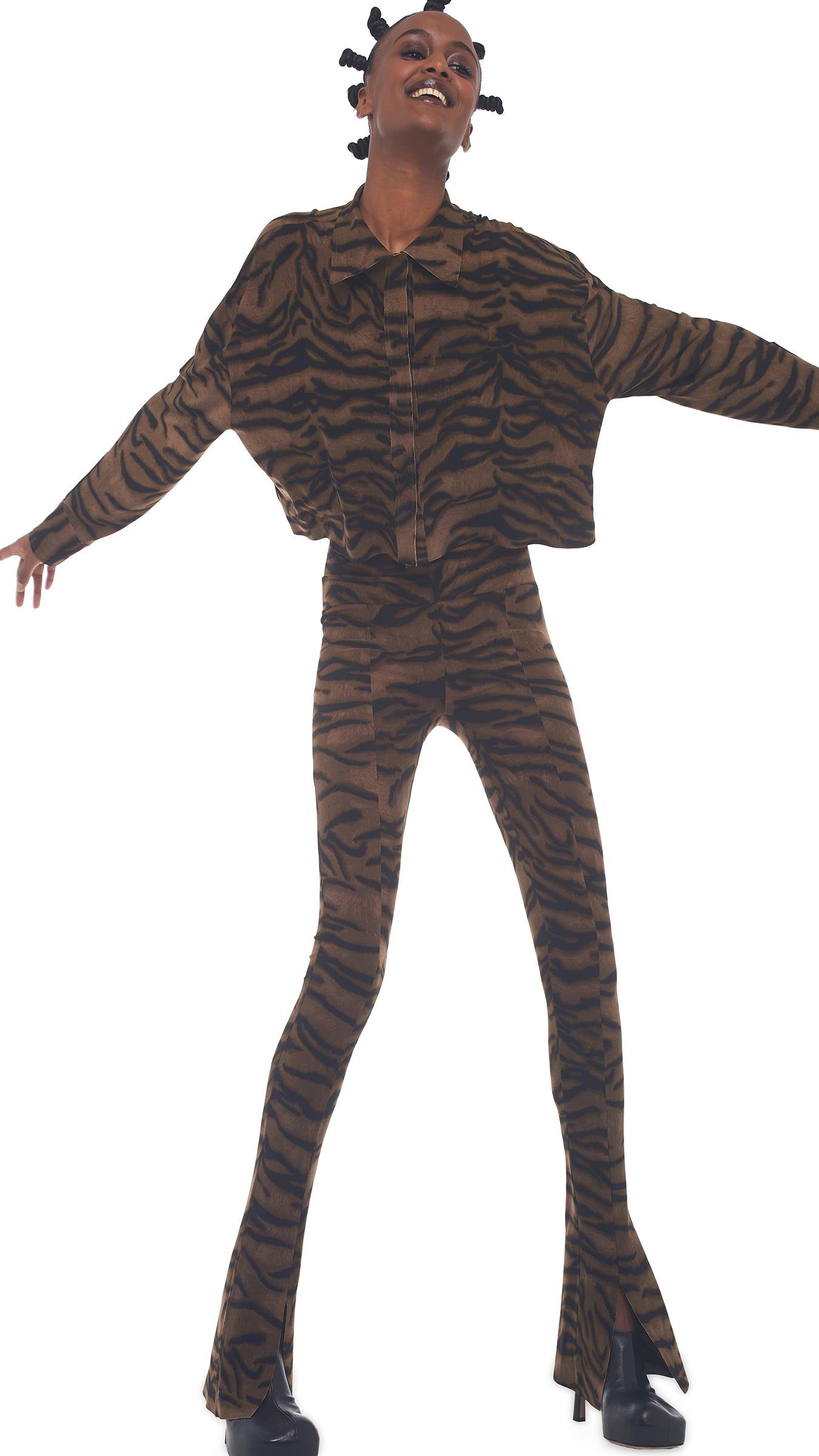 CROPPED OVERSIZED NK SHIRT sold by Norma Kamali product image thumbnail 4