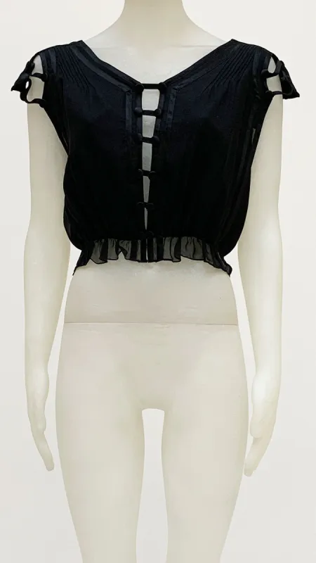 CAP SLEEVE CROP TOP sold by Norma Kamali