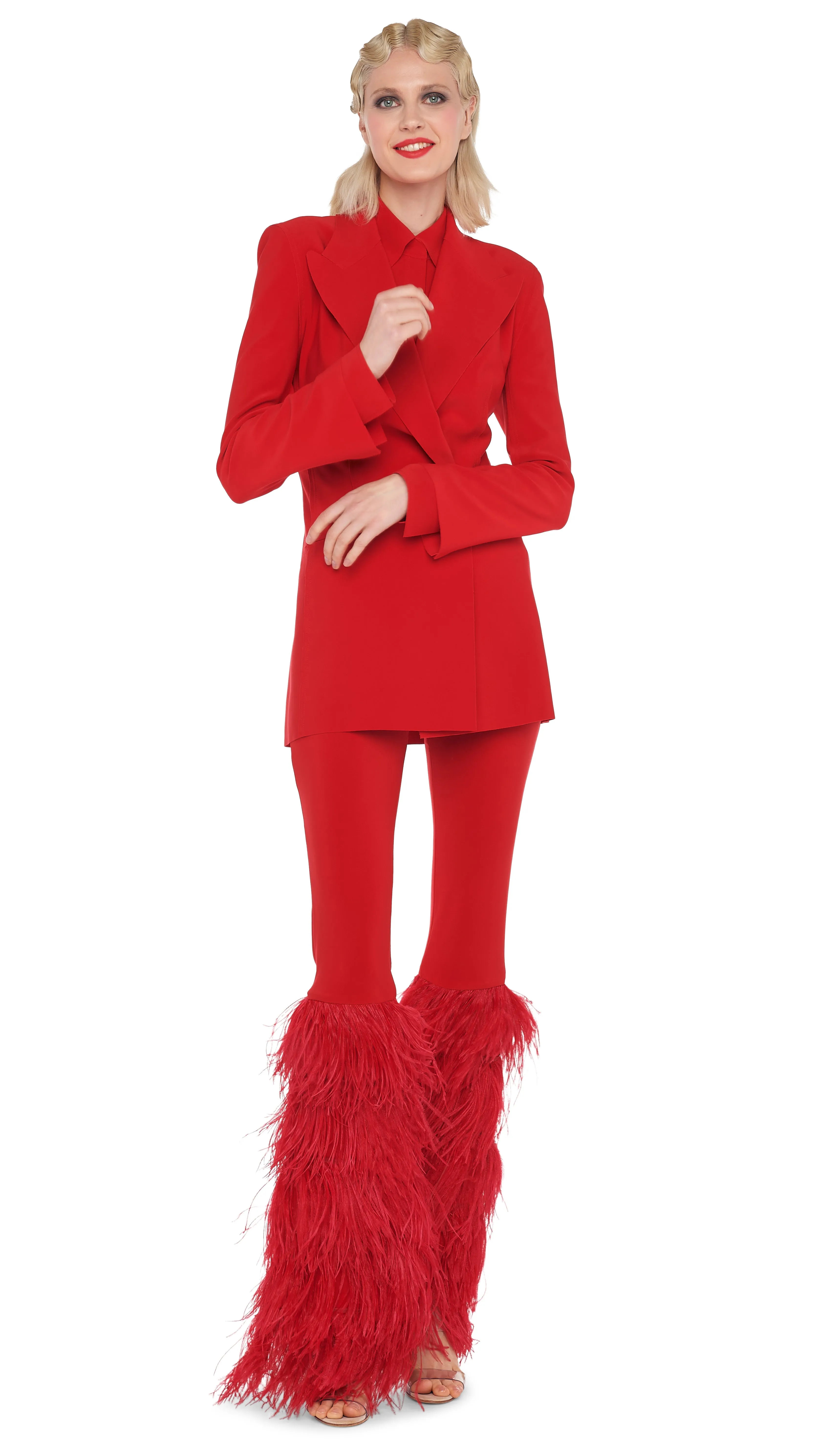 FEATHER FISHTAIL PANT sold by Norma Kamali product image thumbnail 4