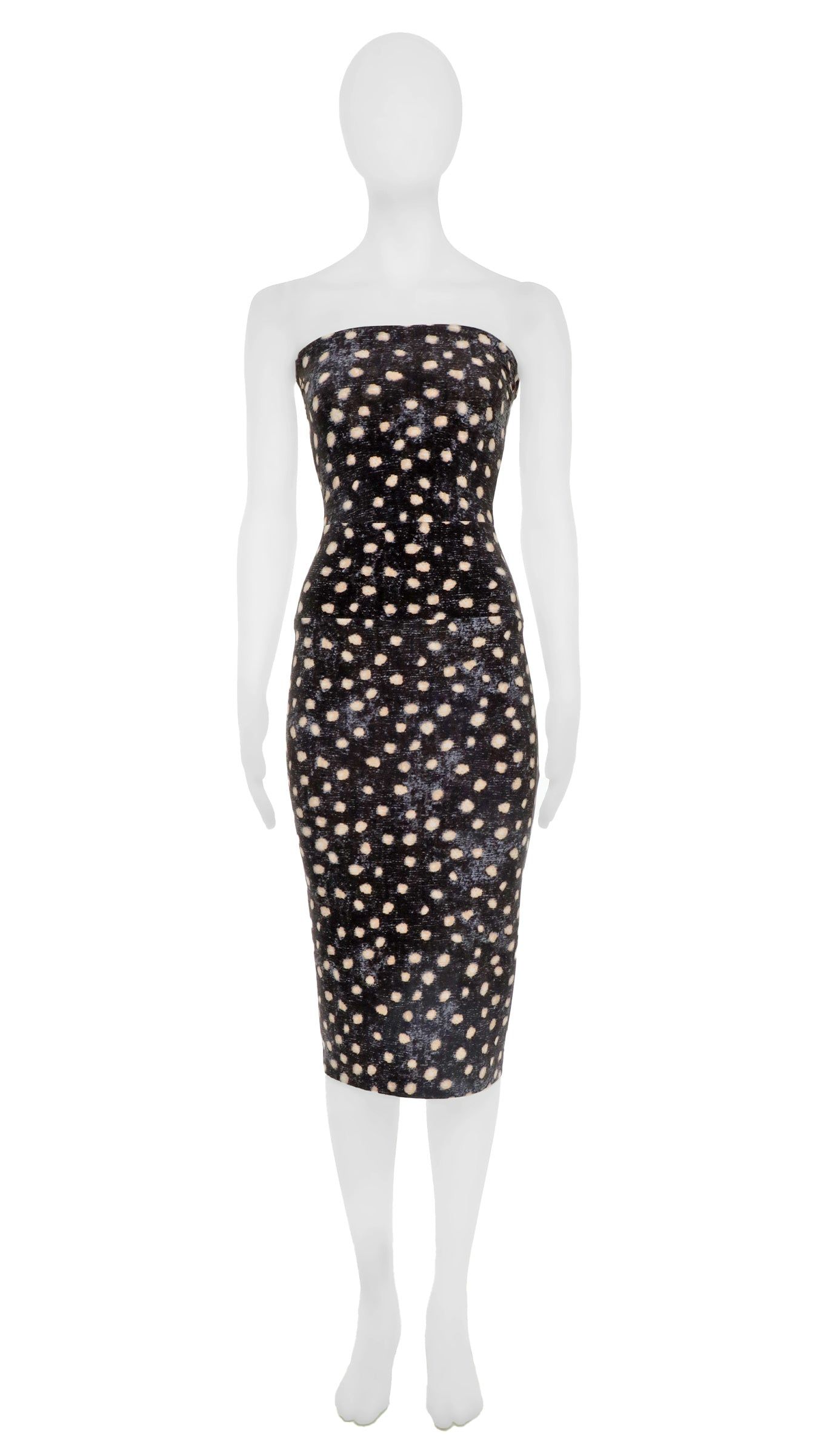 STRAPLESS DRESS TO KNEE sold by Norma Kamali