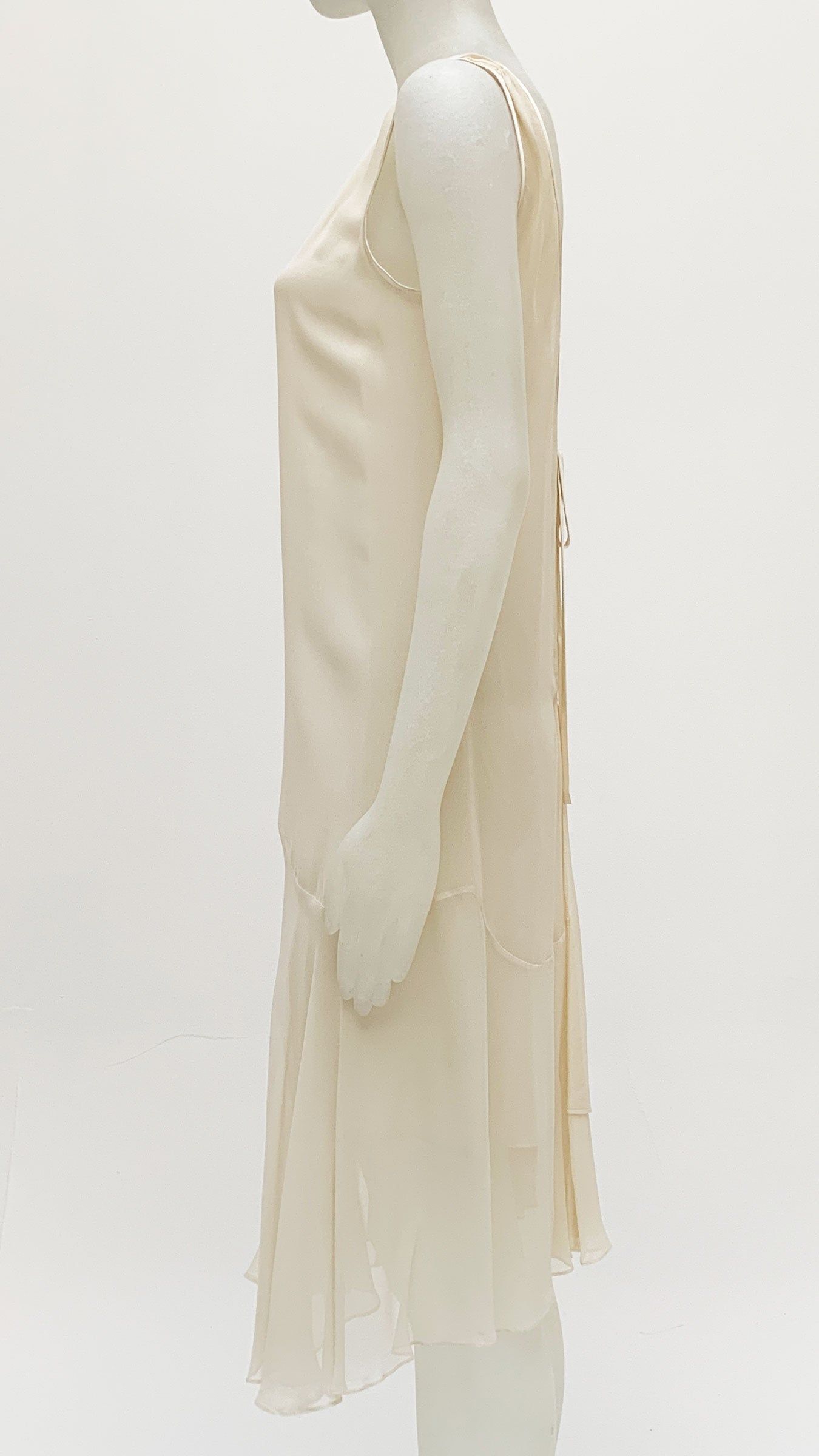 SLEEVELESS TIE FRONT BABYDOLL DRESS sold by Norma Kamali product image thumbnail 2