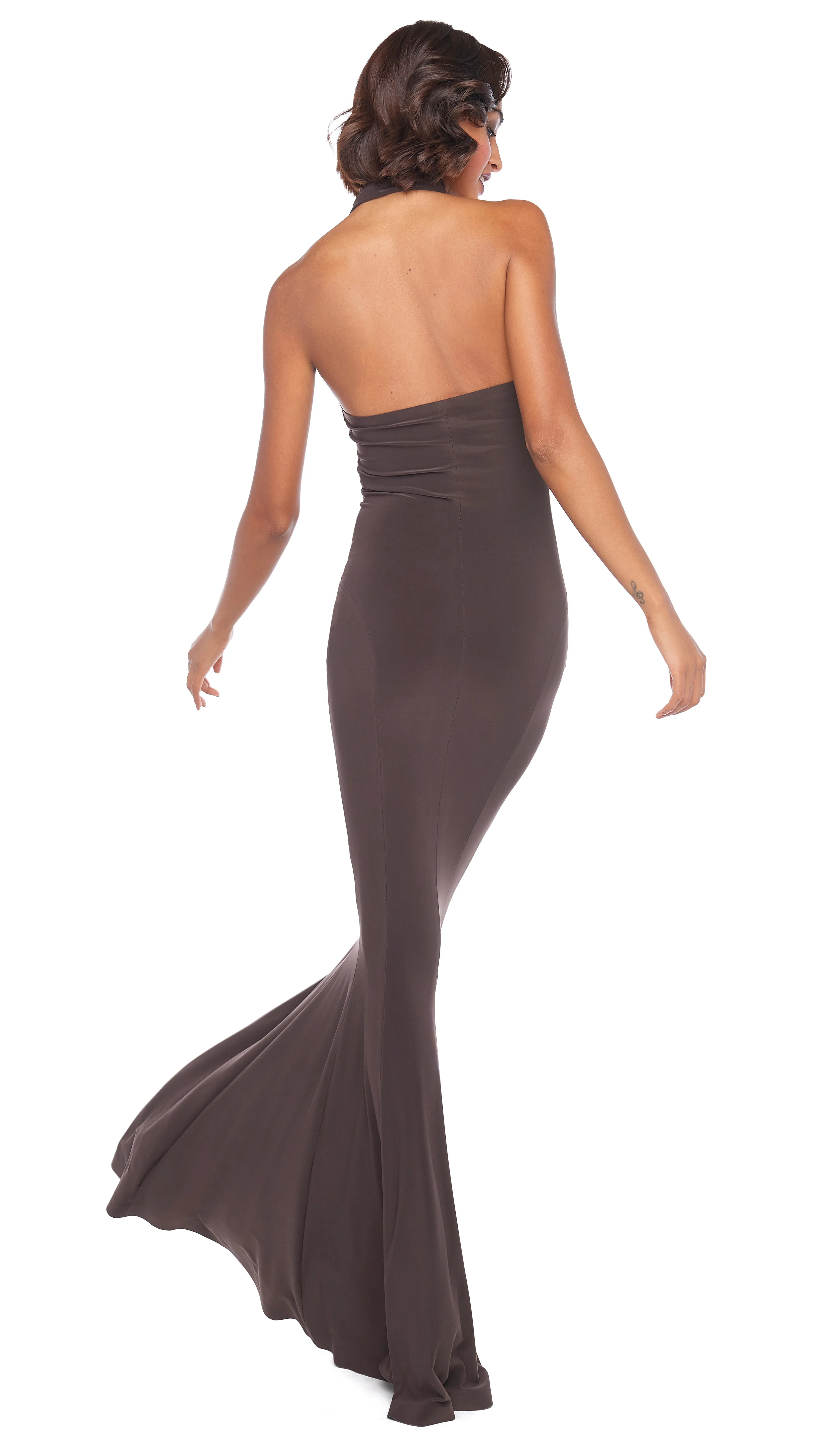 HALTER TURTLE FISHTAIL GOWN sold by Norma Kamali product image thumbnail 5