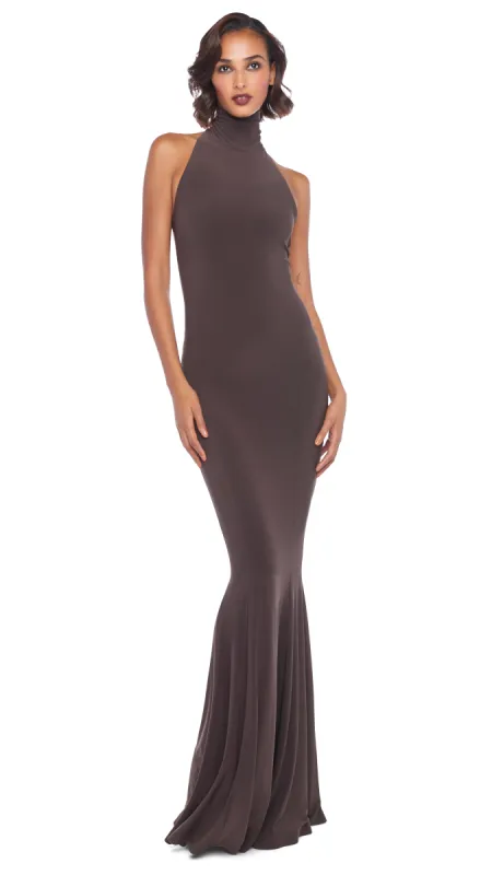 HALTER TURTLE FISHTAIL GOWN sold by Norma Kamali