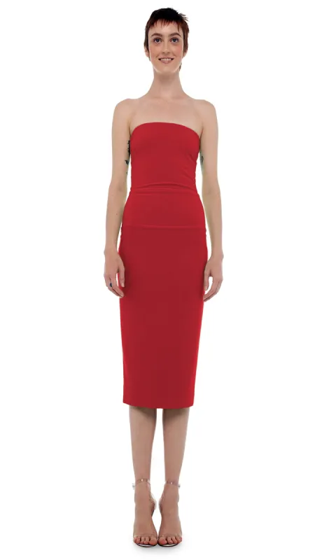 STRAPLESS DRESS TO KNEE sold by Norma Kamali