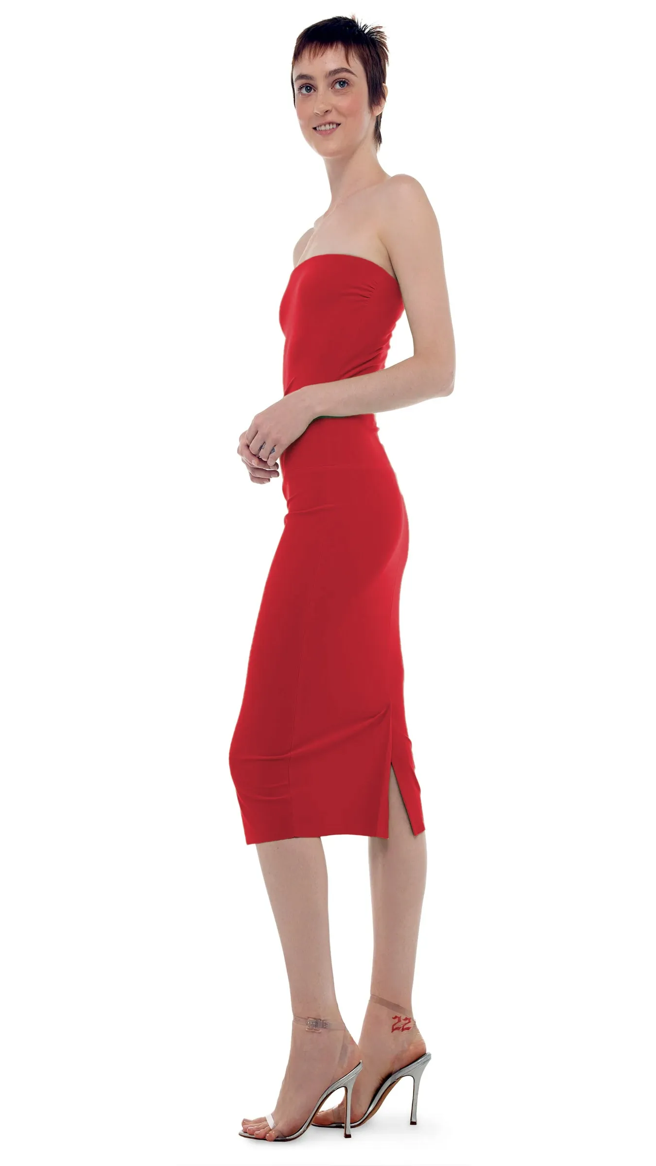 STRAPLESS DRESS TO KNEE sold by Norma Kamali product image thumbnail 2