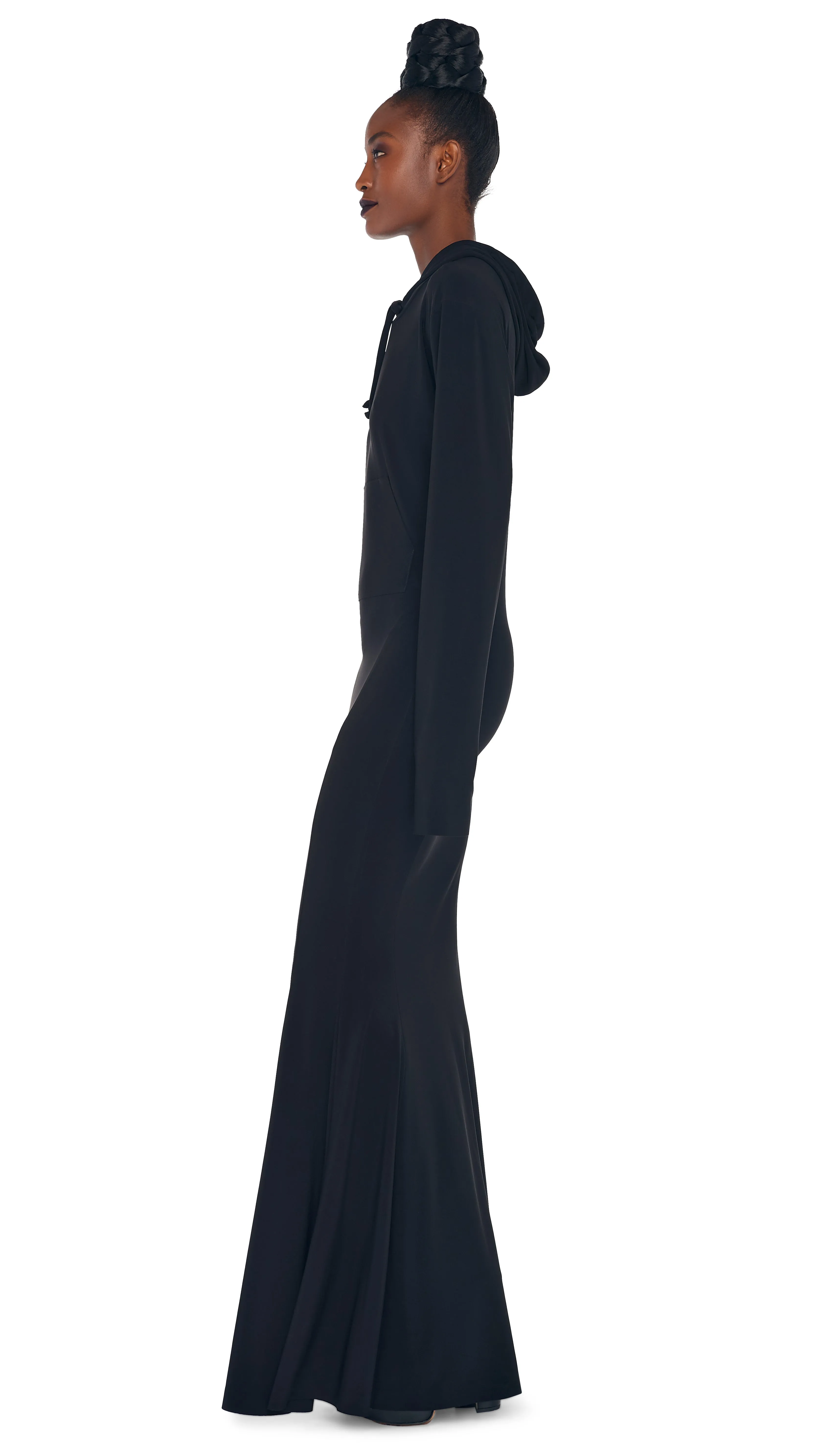 HOODED FISHTAIL GOWN sold by Norma Kamali product image thumbnail 2