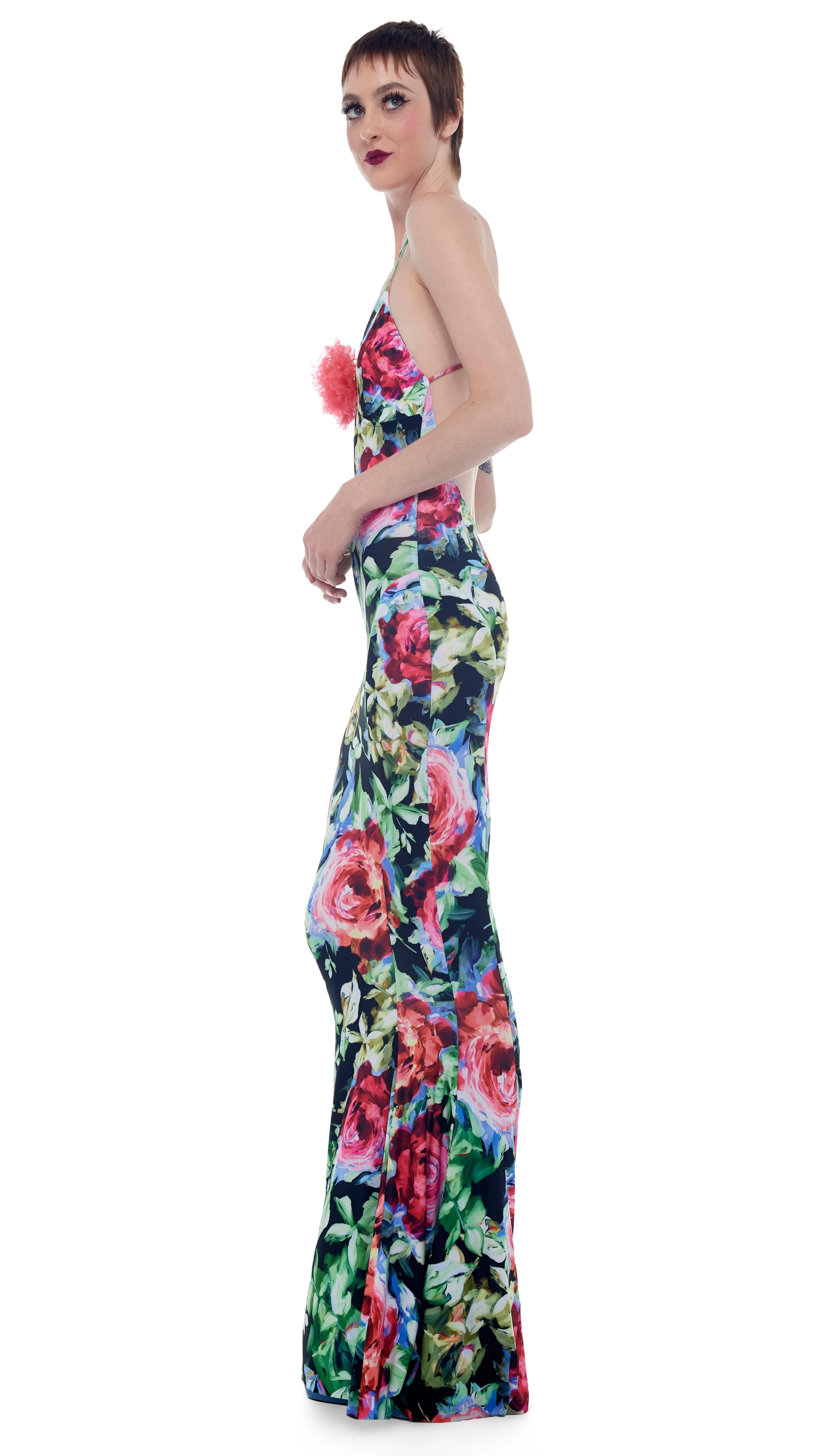 LOW BACK FISHTAIL GOWN sold by Norma Kamali product image thumbnail 2