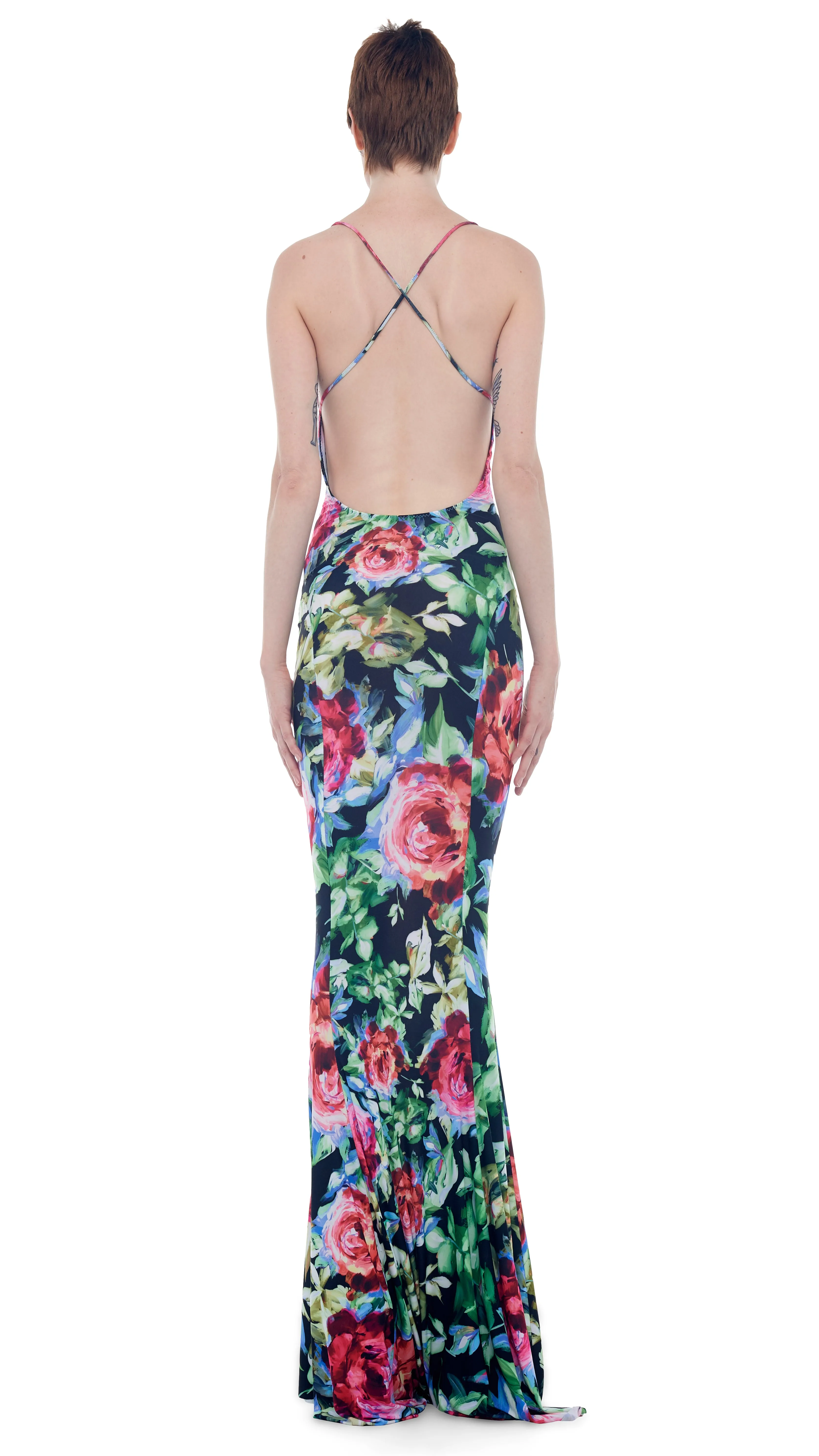 LOW BACK FISHTAIL GOWN sold by Norma Kamali product image thumbnail 3