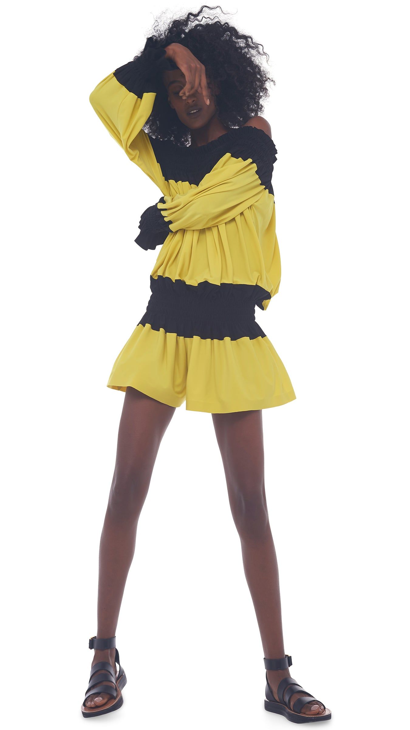 SPLICED PEASANT JUMPSHORT sold by Norma Kamali product image thumbnail 4