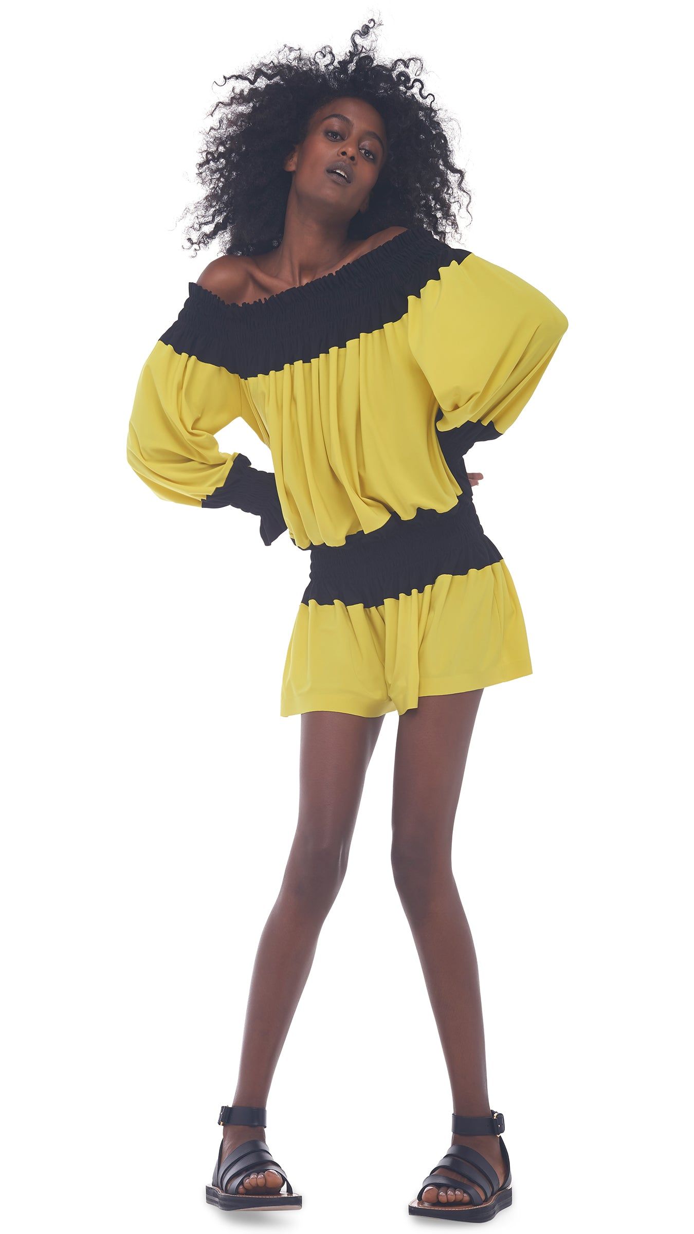 SPLICED PEASANT JUMPSHORT sold by Norma Kamali product image thumbnail 5