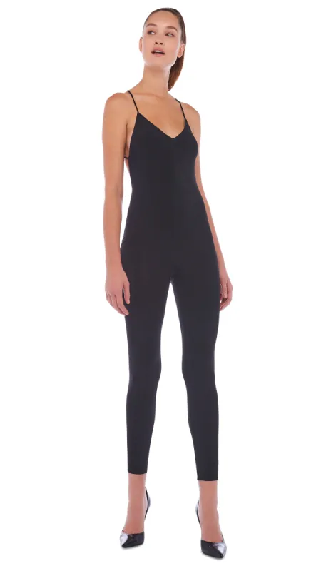 LOW BACK FARA SLIP CATSUIT sold by Norma Kamali