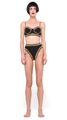 GOLD STUD UNDERWIRE BRA sold by Norma Kamali