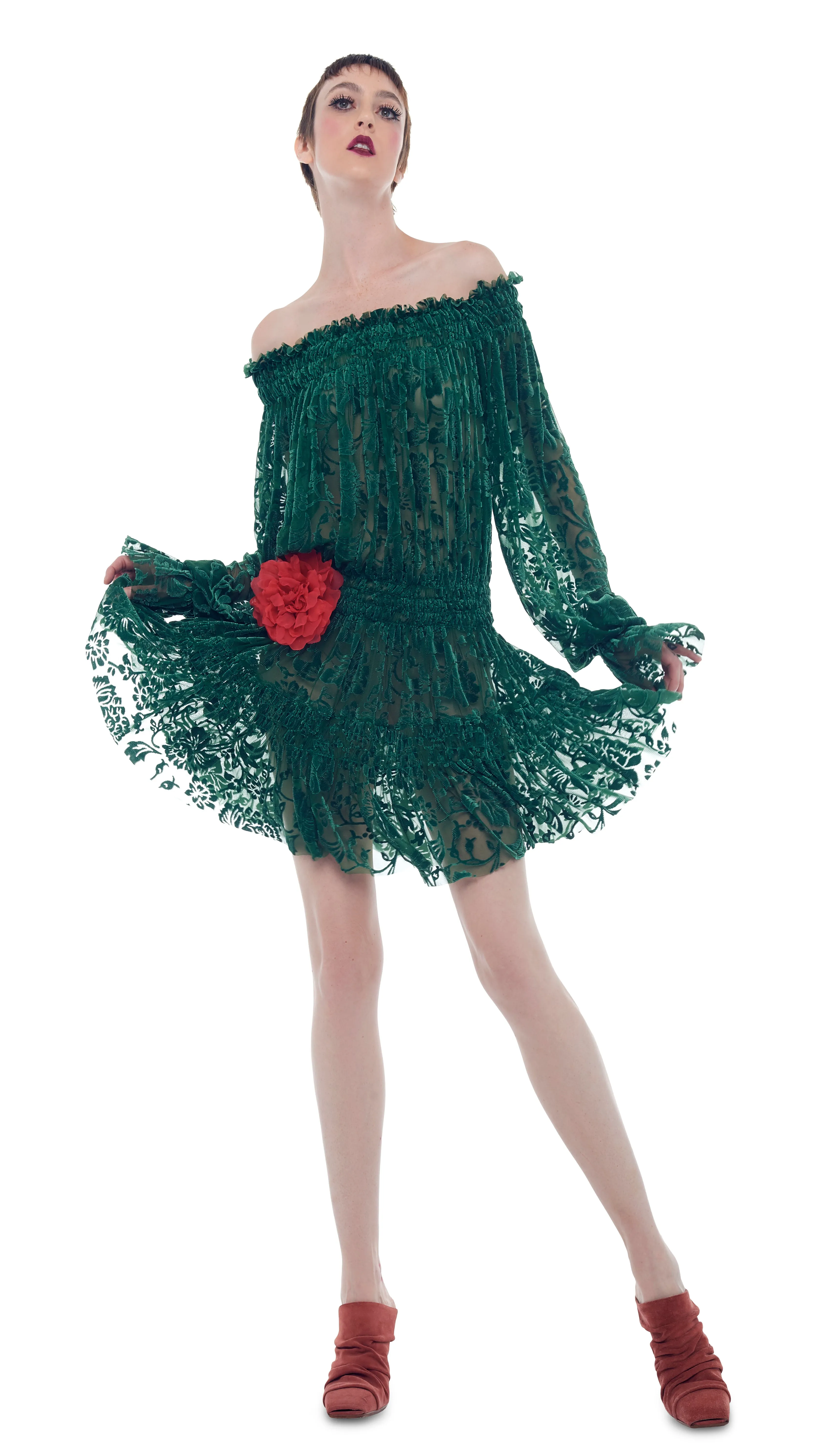 PEASANT DRESS sold by Norma Kamali product image thumbnail 4