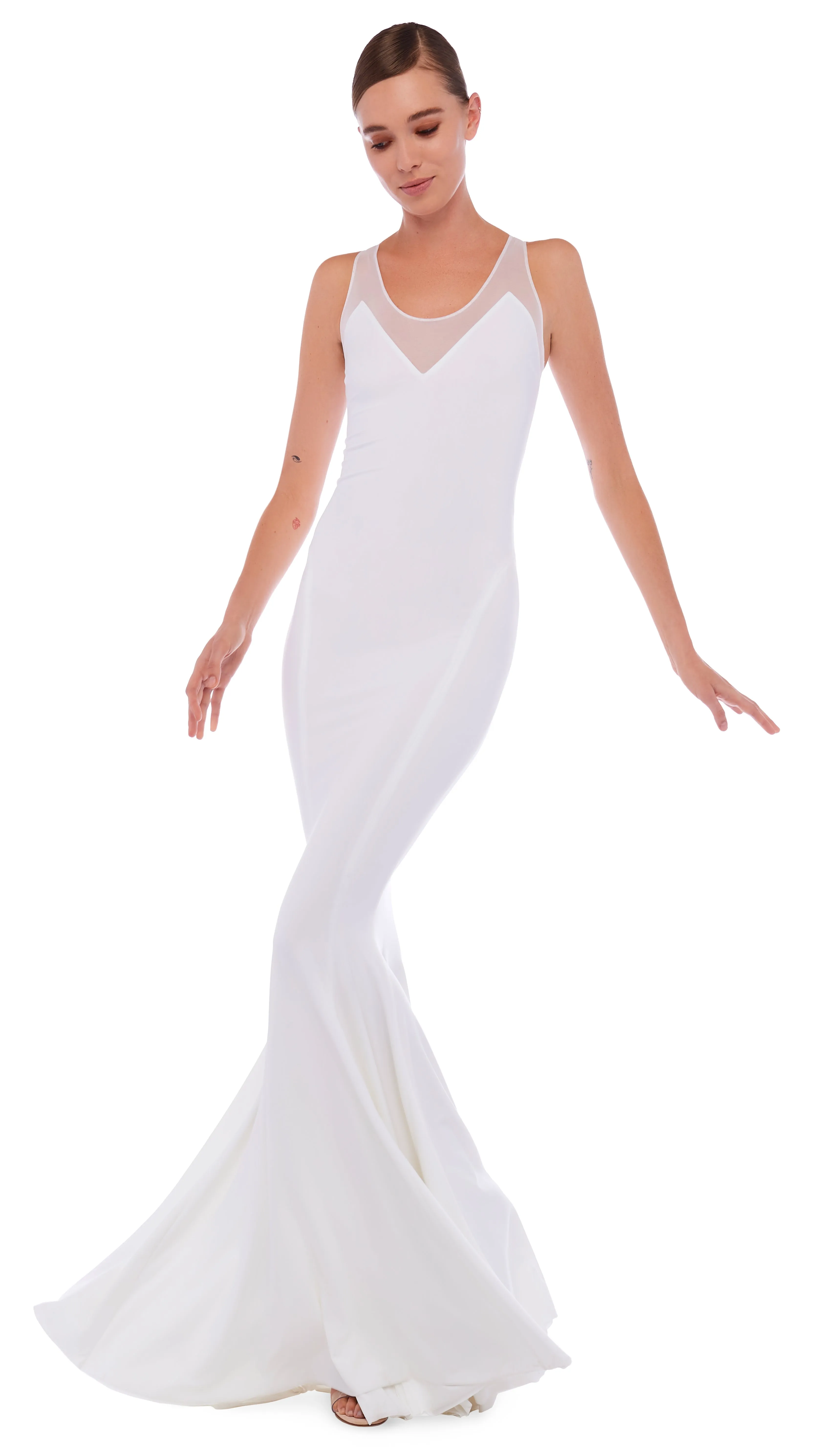 RACER FISHTAIL GOWN sold by Norma Kamali product image thumbnail 5