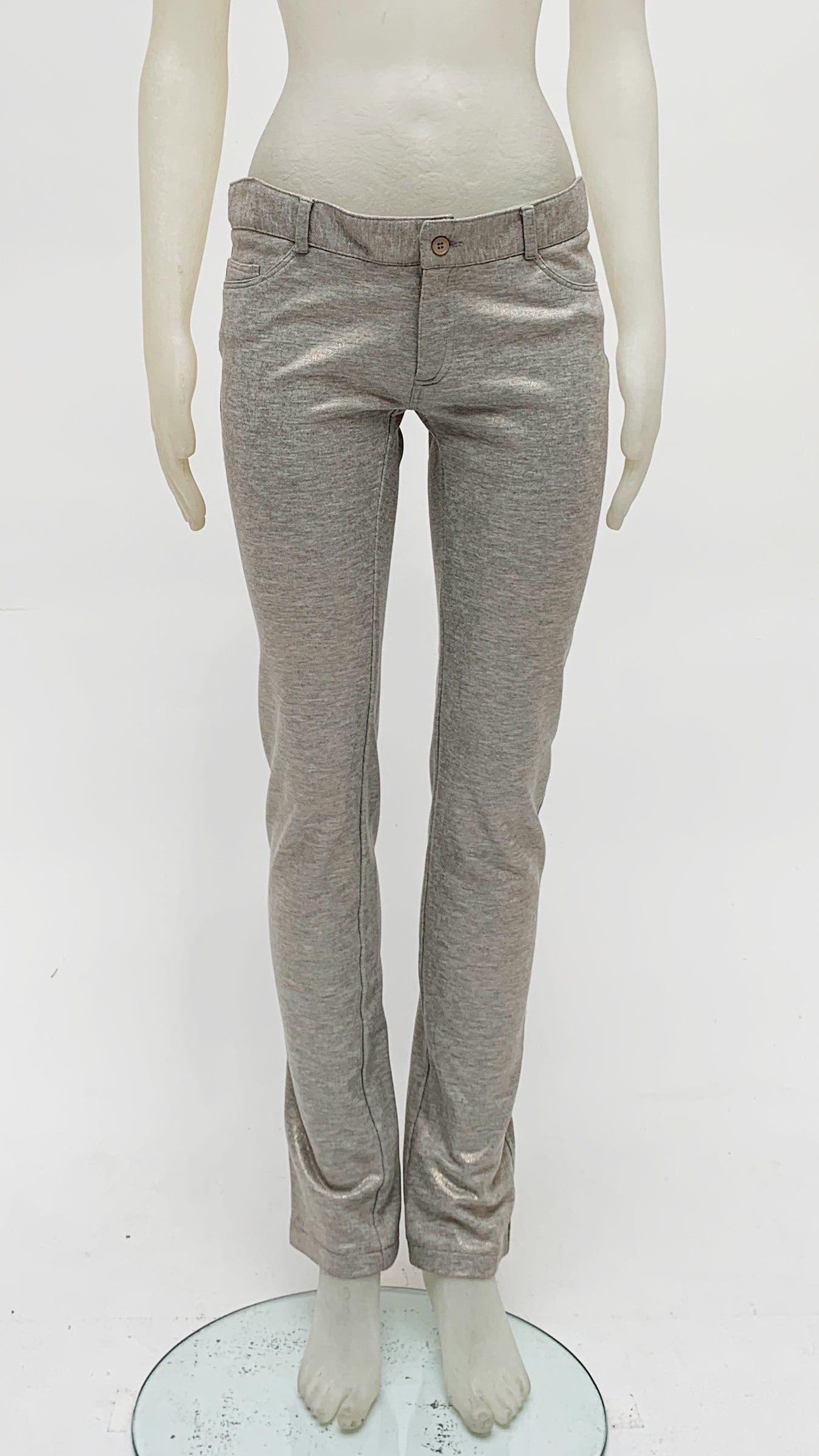 GOLD SPARKLE TERRY BOOT PANT sold by Norma Kamali