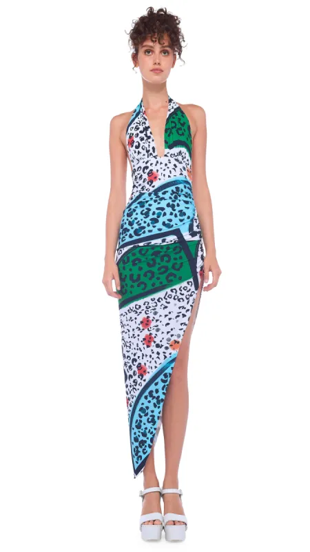 HALTER SIDE DRAPE GOWN sold by Norma Kamali