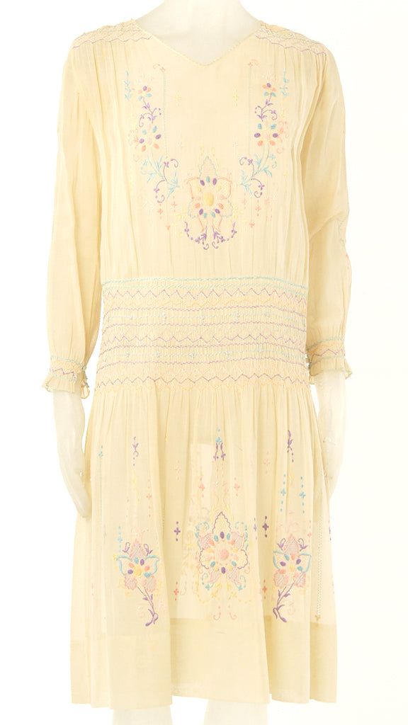 FLORAL EMBROIDERED DRESS sold by Norma Kamali