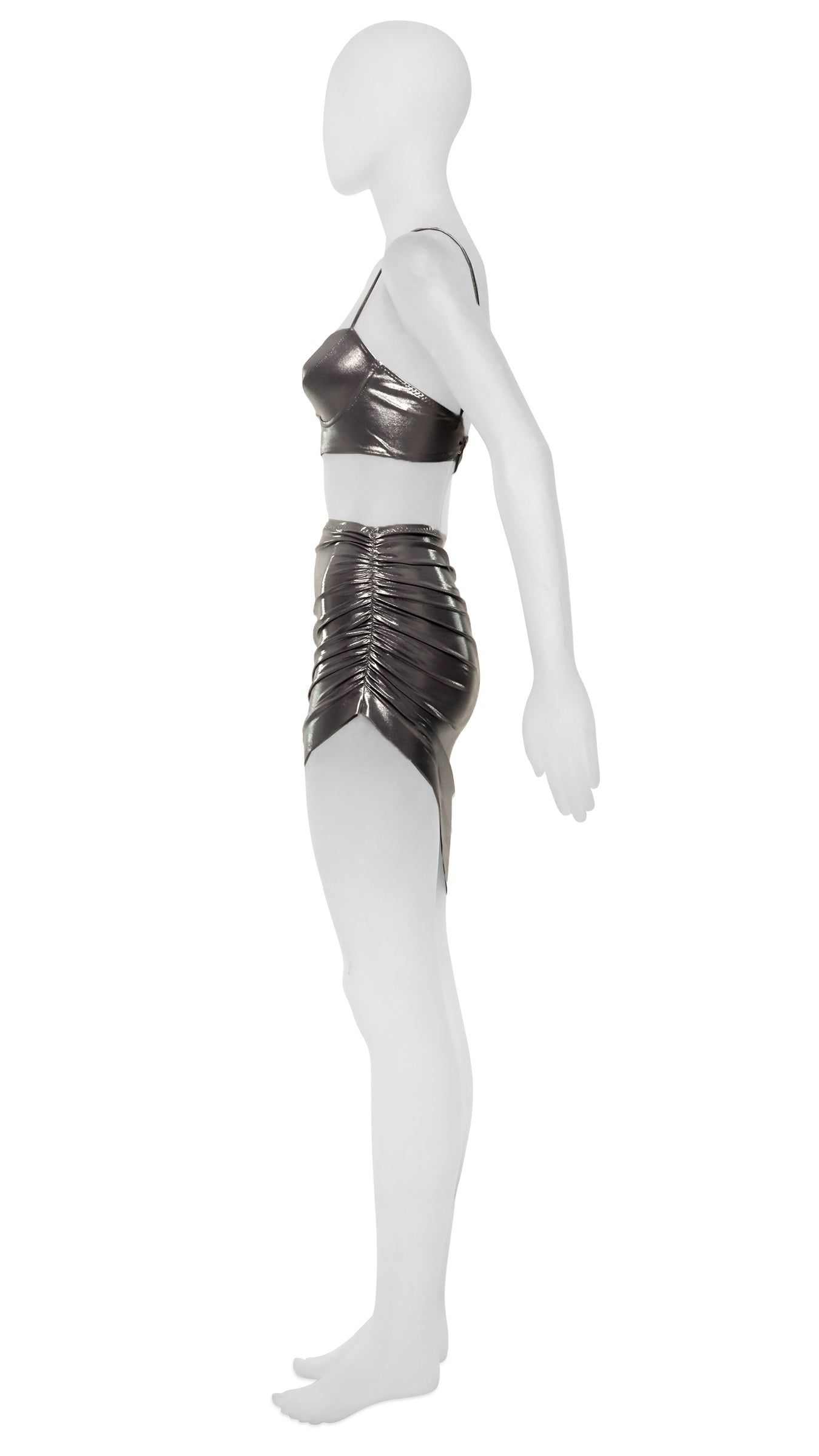 SIDE DRAPE MINI SKIRT sold by Norma Kamali product image thumbnail 2