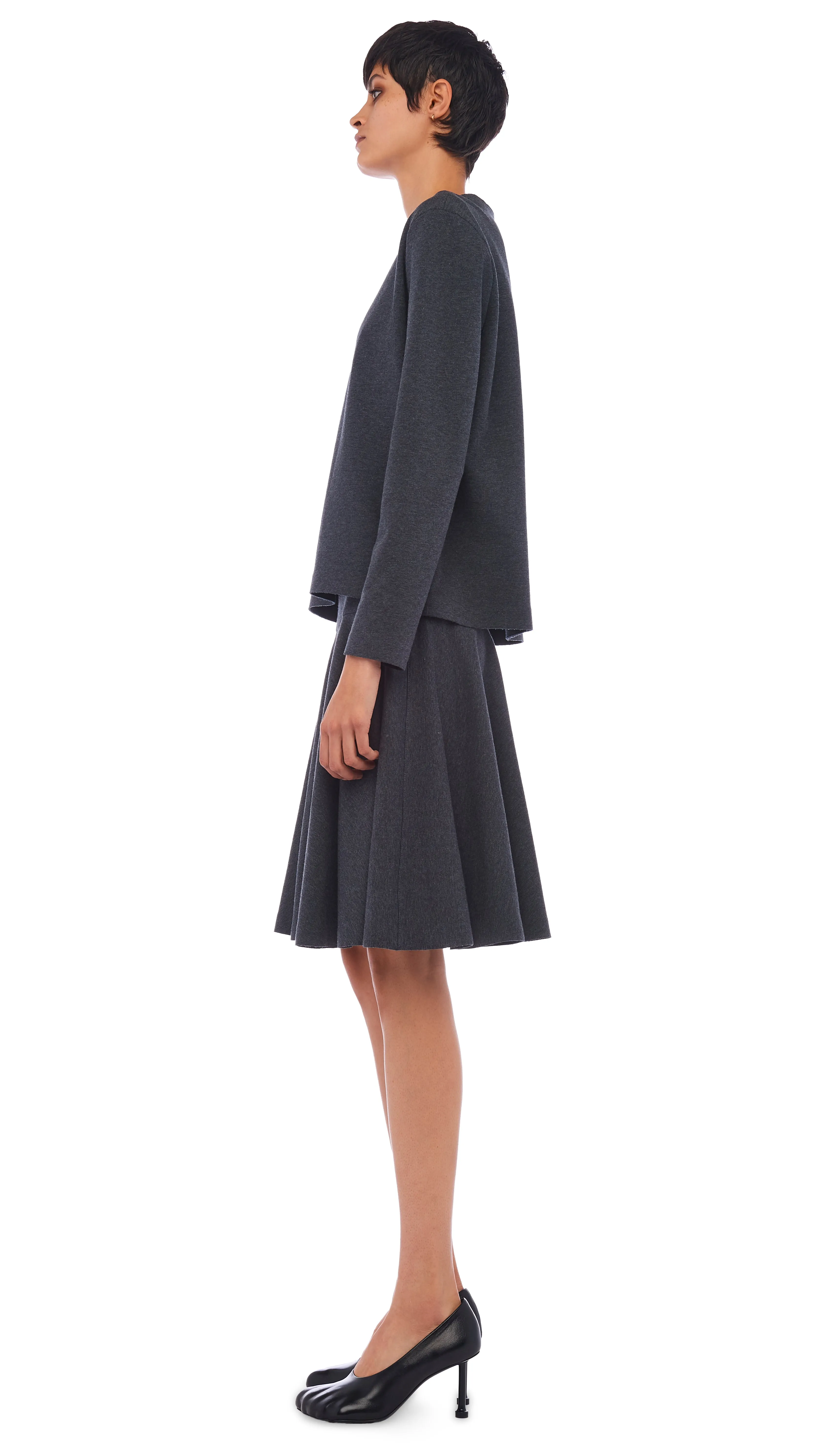 CROPPED BOYFRIEND CREW TOP sold by Norma Kamali product image thumbnail 2