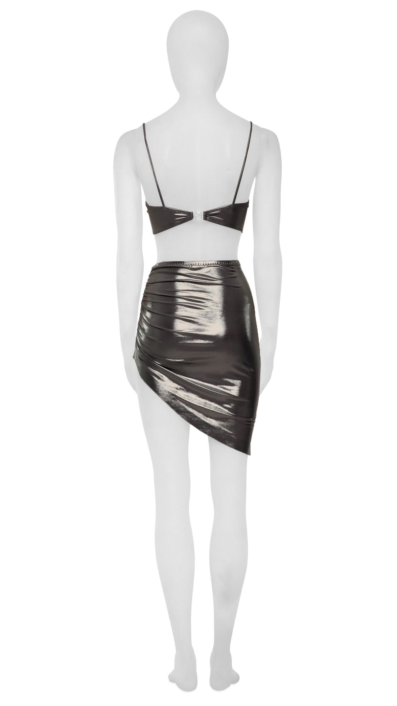 SIDE DRAPE MINI SKIRT sold by Norma Kamali product image thumbnail 3