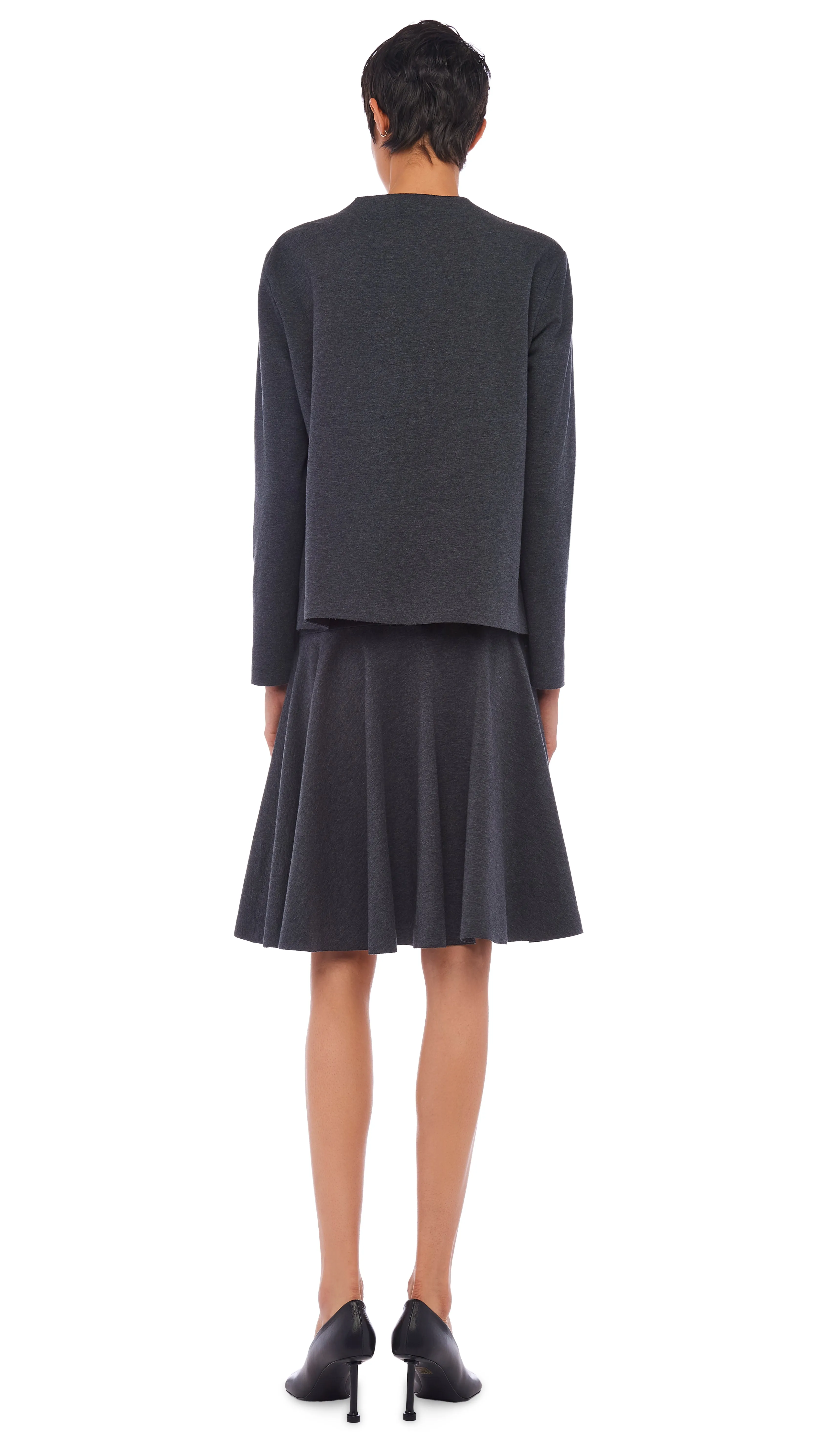 CROPPED BOYFRIEND CREW TOP sold by Norma Kamali product image thumbnail 3