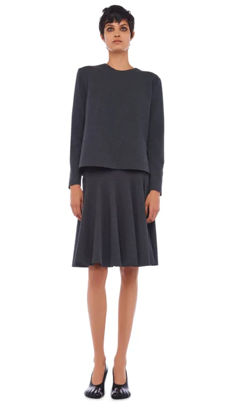 CROPPED BOYFRIEND CREW TOP sold by Norma Kamali