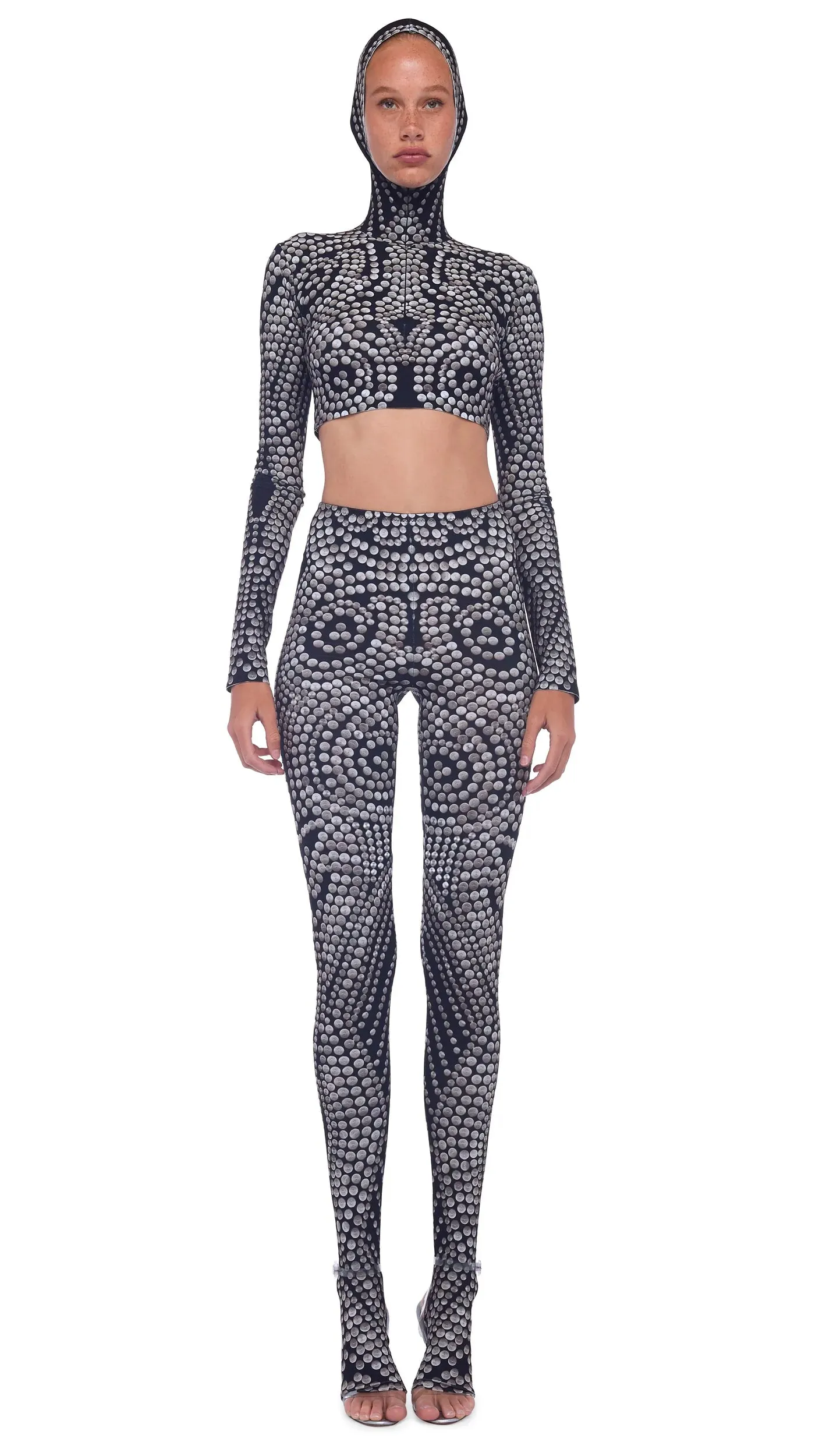 TURTLE SKULL CAP CROP TOP sold by Norma Kamali