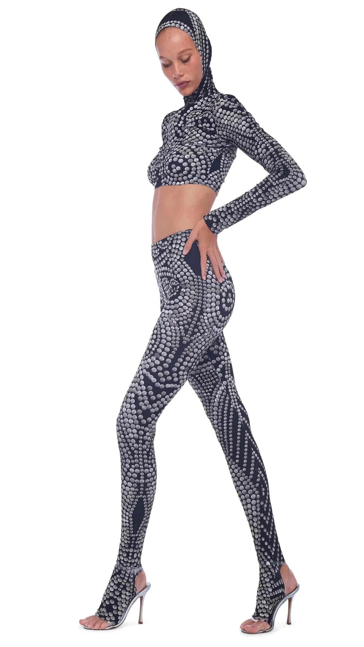 TURTLE SKULL CAP CROP TOP sold by Norma Kamali product image thumbnail 5