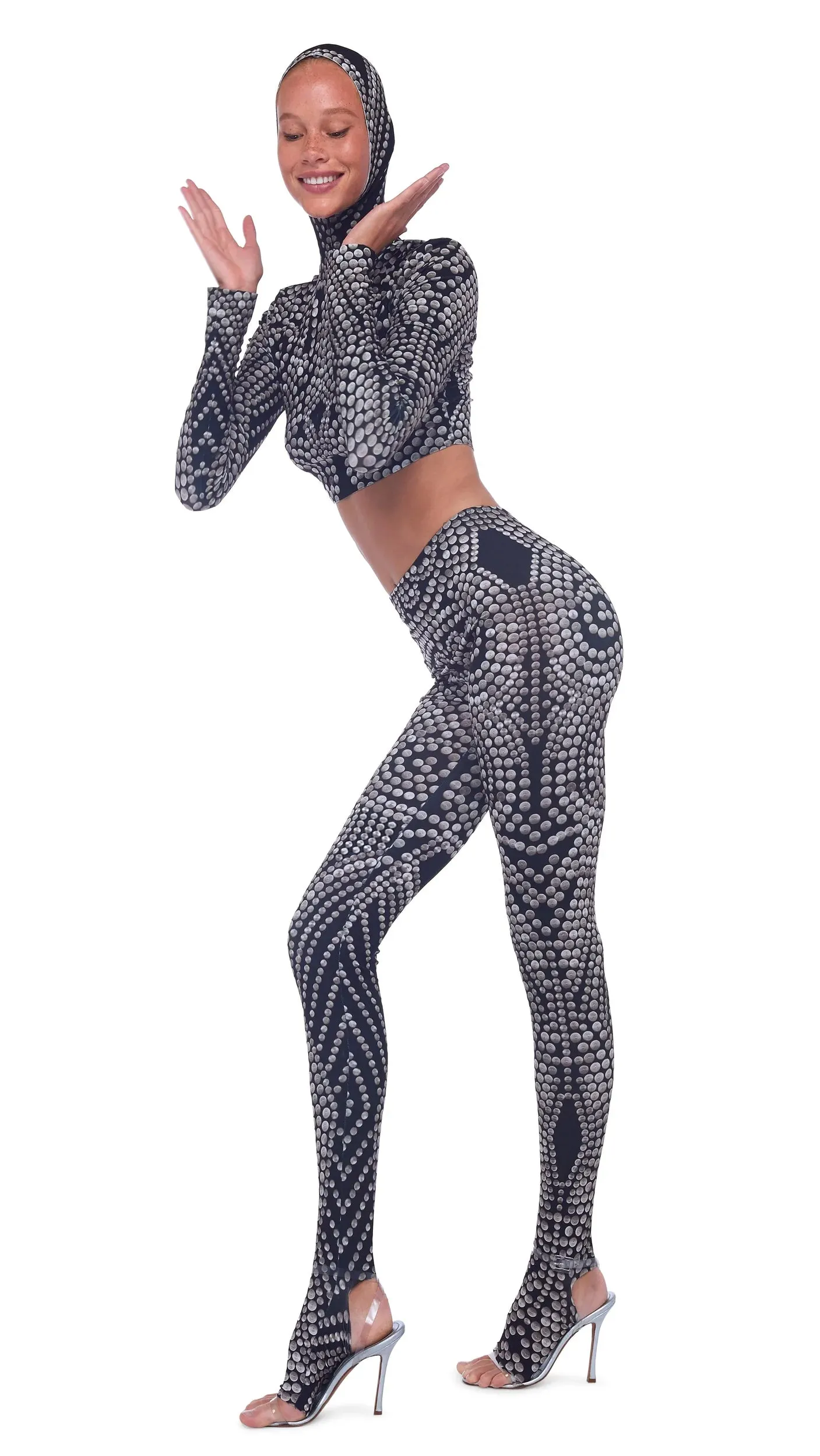 TURTLE SKULL CAP CROP TOP sold by Norma Kamali product image thumbnail 3