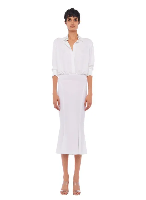 BF NK SHIRT FISHTAIL DRESS TO MIDCALF sold by Norma Kamali