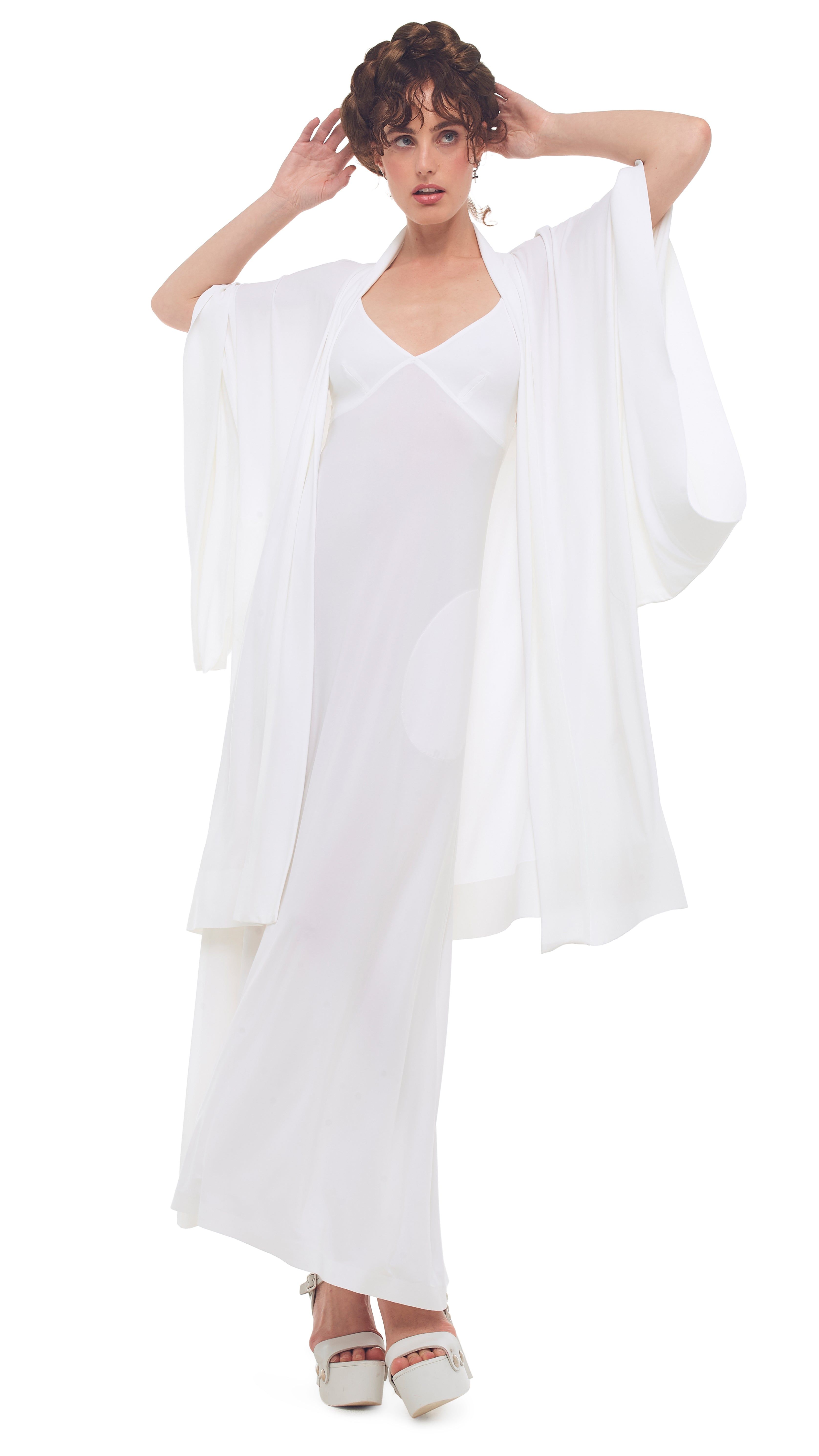 SLIP A-LINE LONG DRESS sold by Norma Kamali product image thumbnail 4