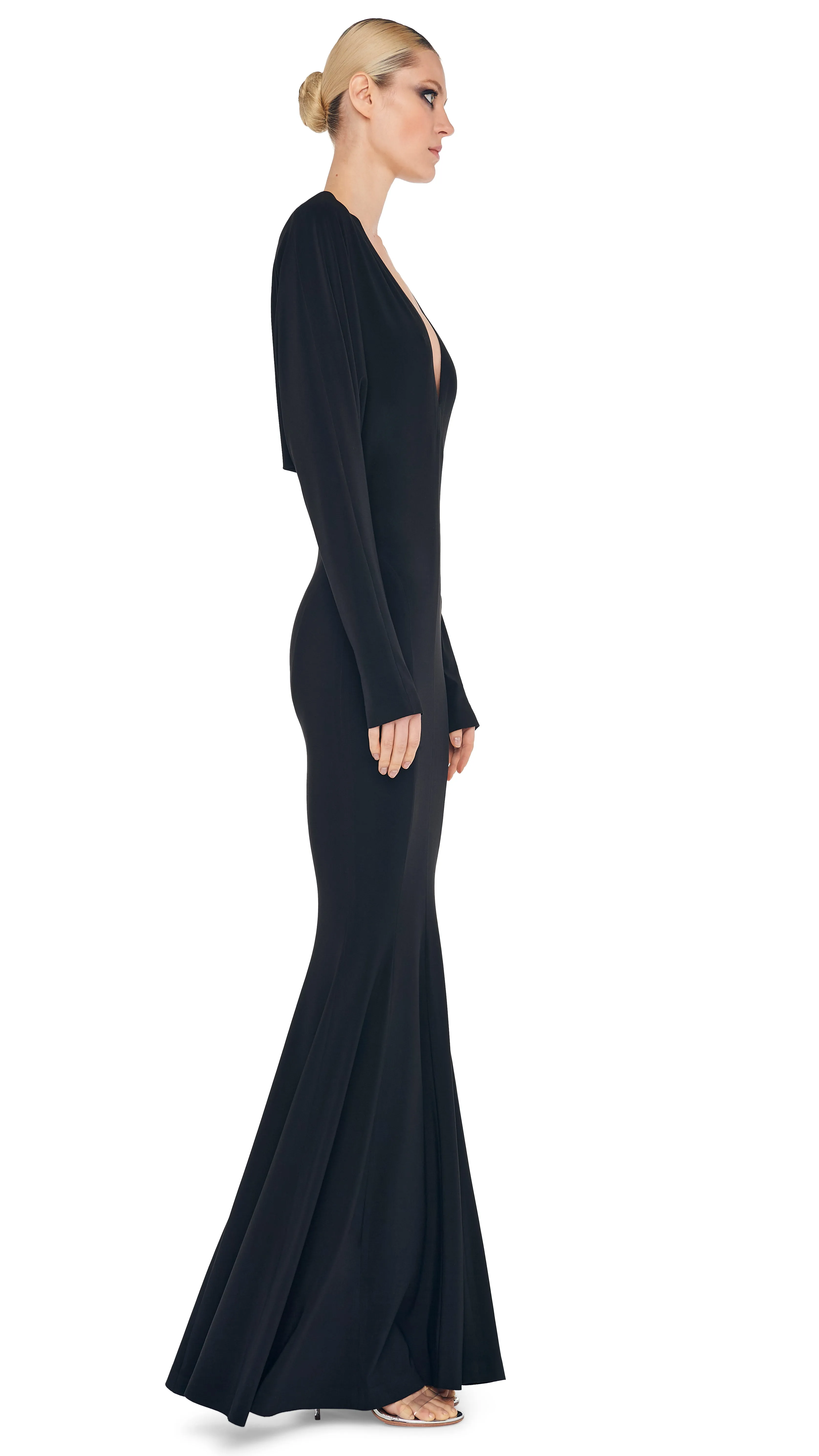 DOLMAN V NECK FISHTAIL GOWN sold by Norma Kamali product image thumbnail 4
