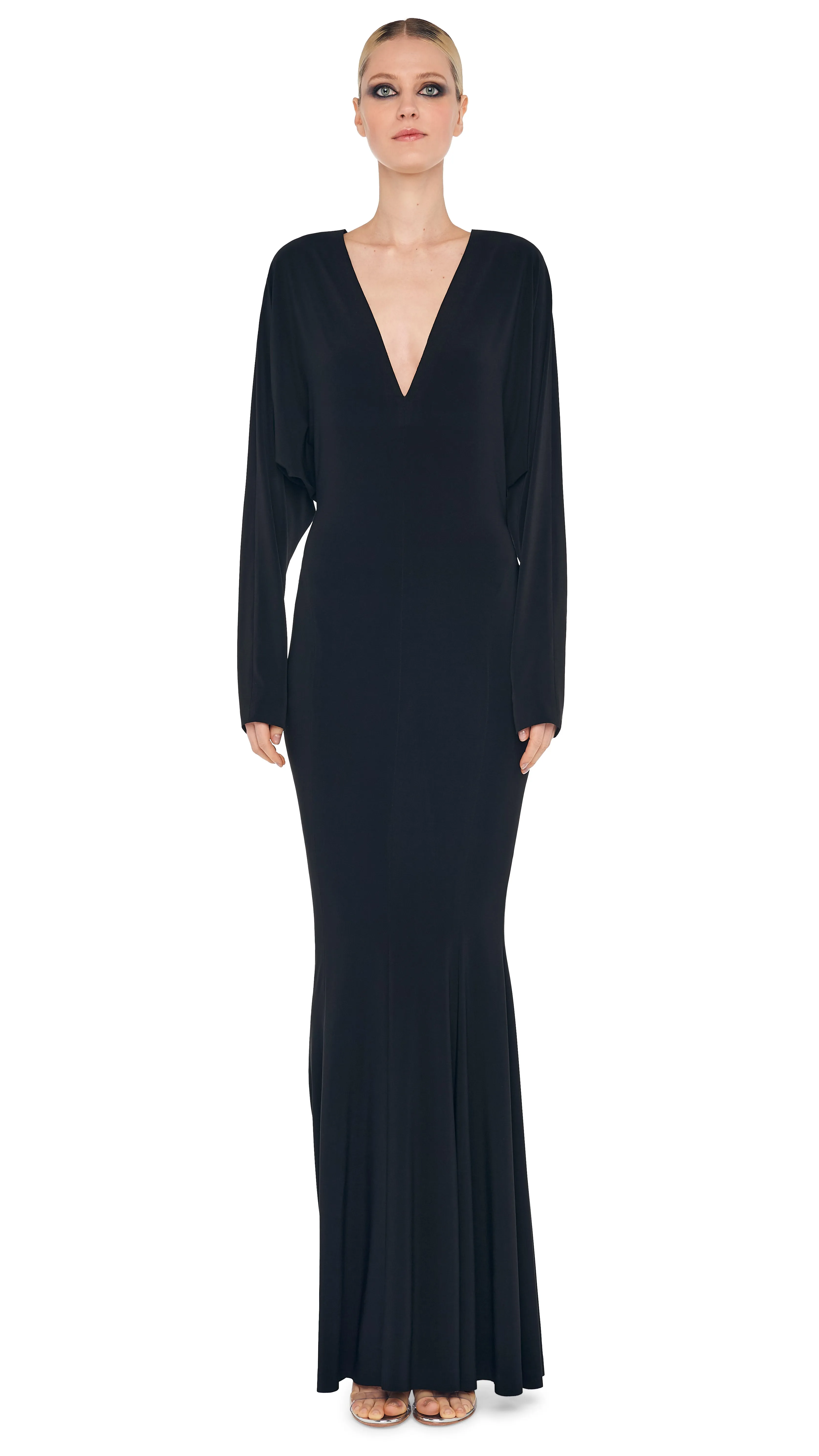 DOLMAN V NECK FISHTAIL GOWN sold by Norma Kamali