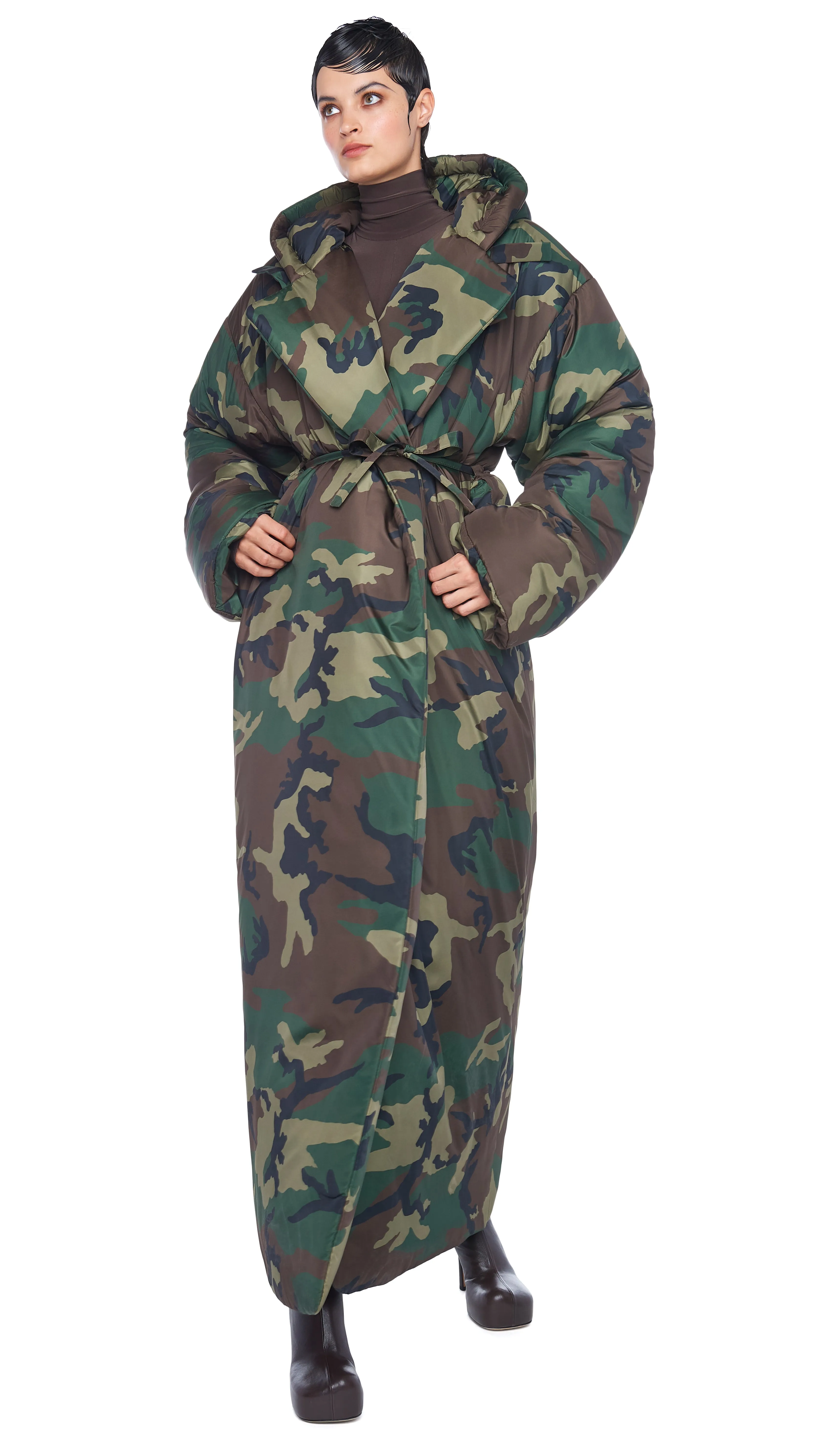 HOODED SLEEPING BAG COAT sold by Norma Kamali product image thumbnail 4