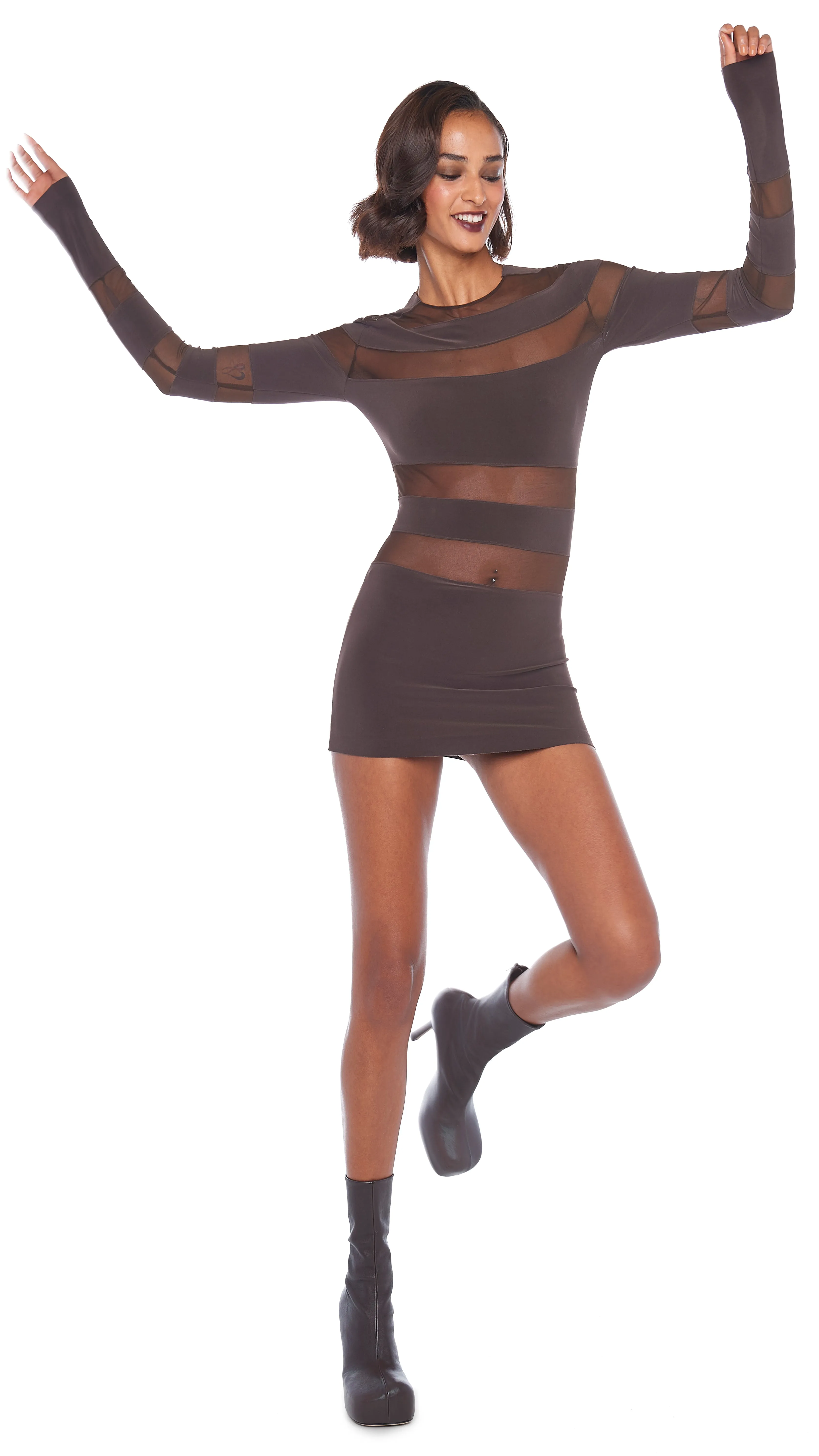 SPLICED PICKLEBALL DRESS sold by Norma Kamali product image thumbnail 5