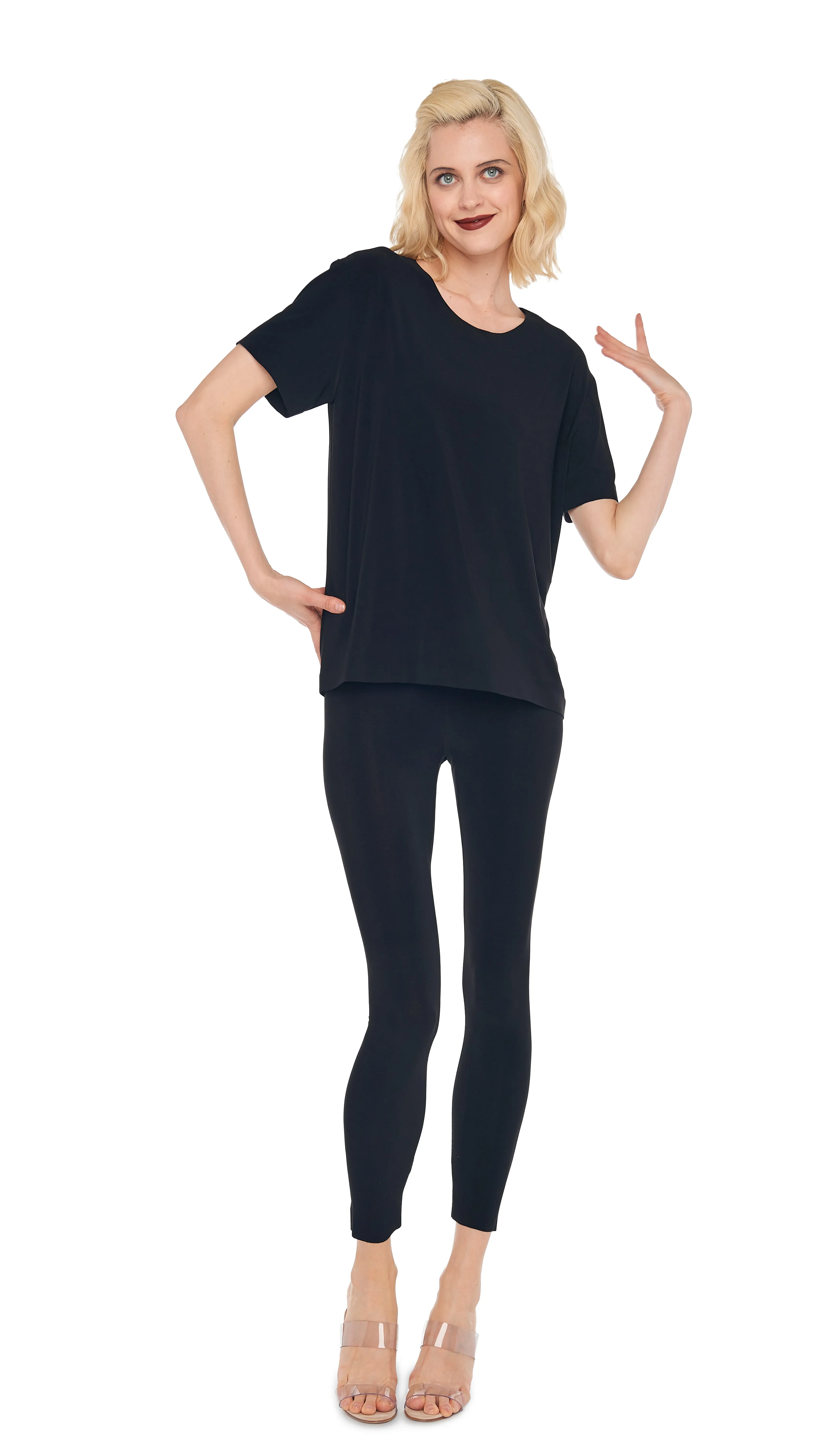 SHORT SLEEVE BOXY TOP sold by Norma Kamali product image thumbnail 5