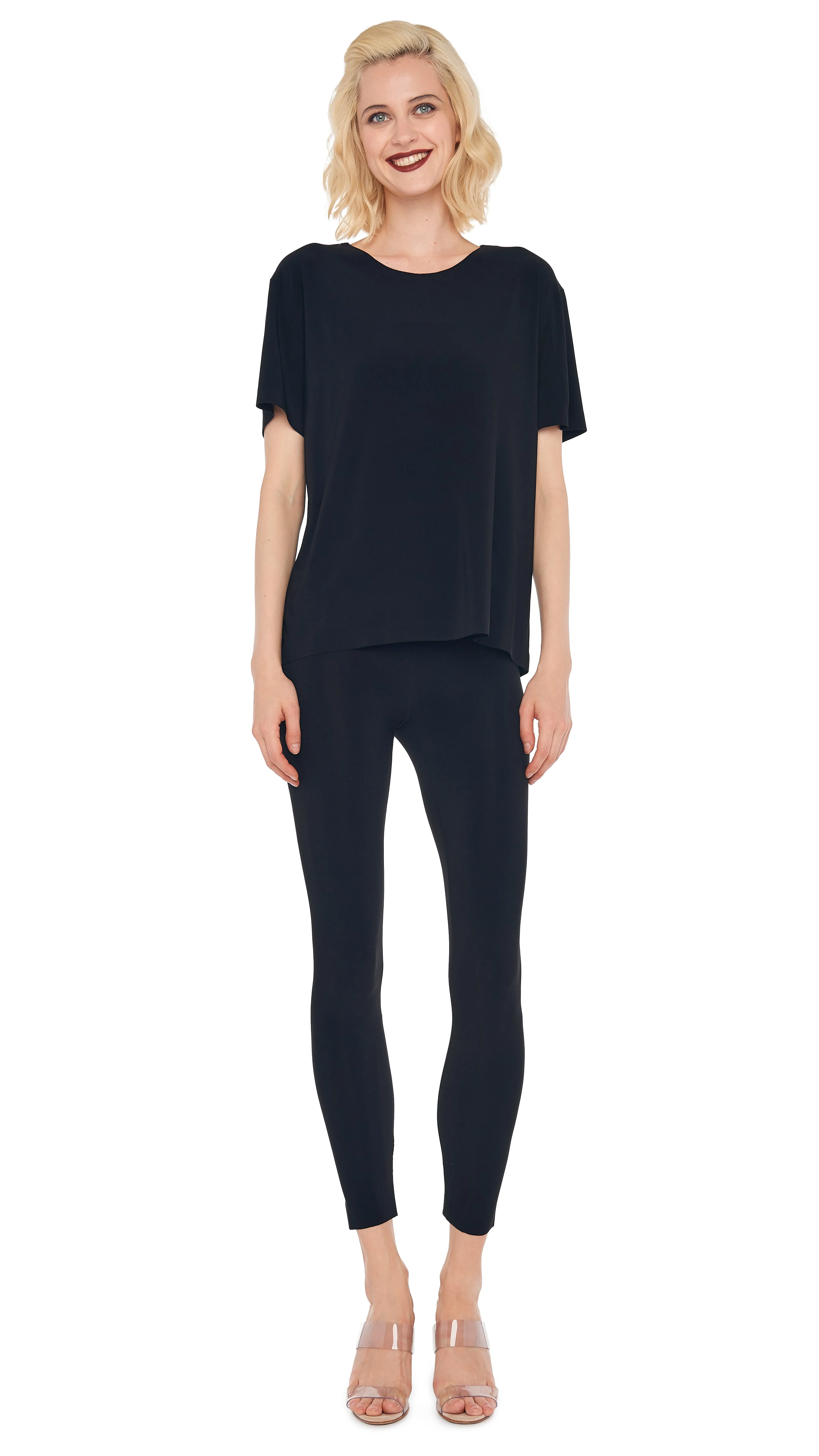 SHORT SLEEVE BOXY TOP sold by Norma Kamali