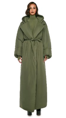 HOODED SLEEPING BAG COAT sold by Norma Kamali