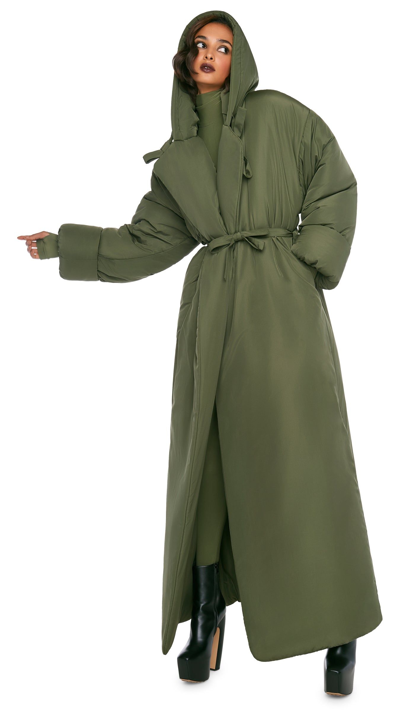 HOODED SLEEPING BAG COAT sold by Norma Kamali product image thumbnail 5