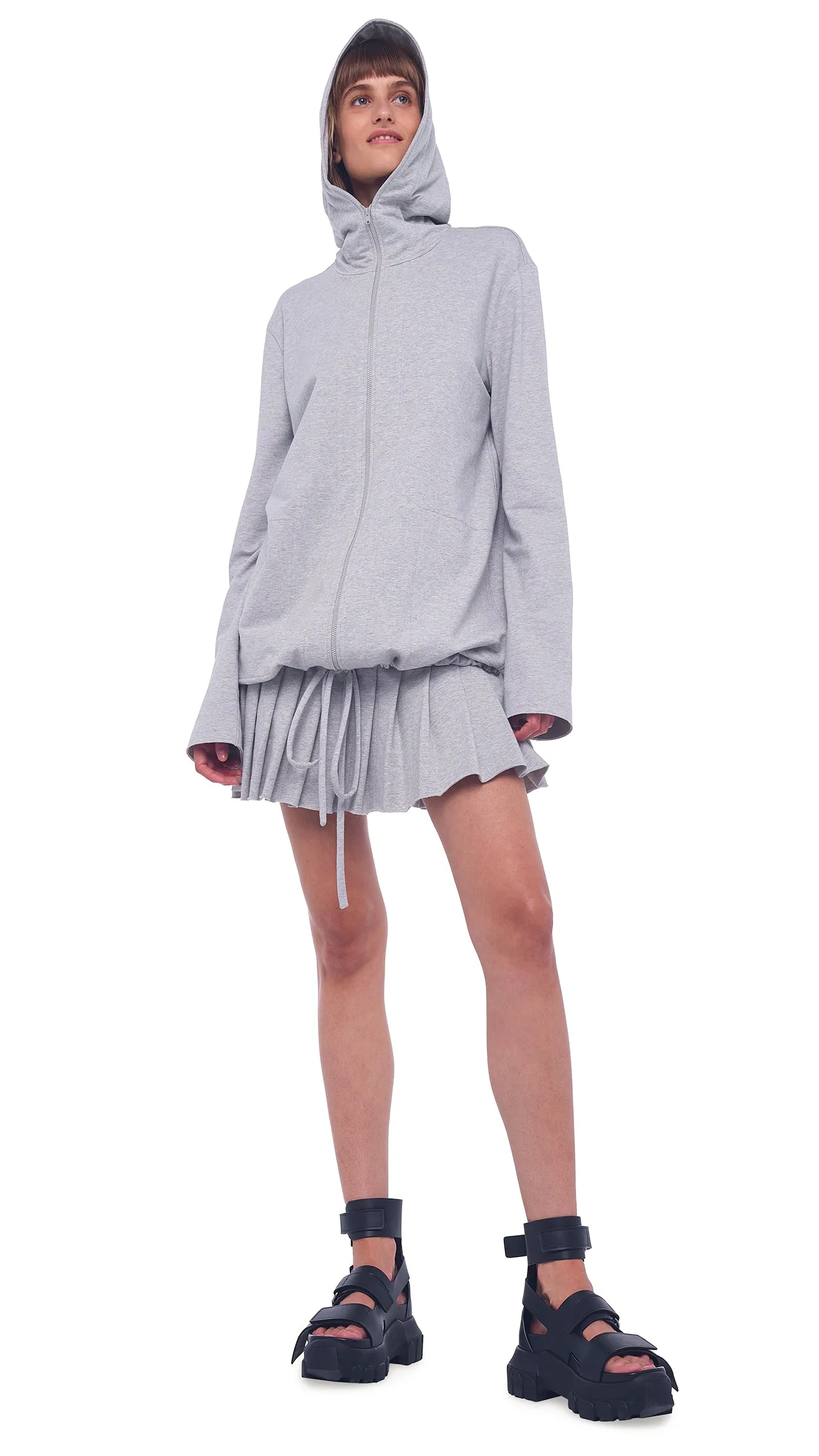 BOYFRIEND ZIP HOODIE TOP sold by Norma Kamali
