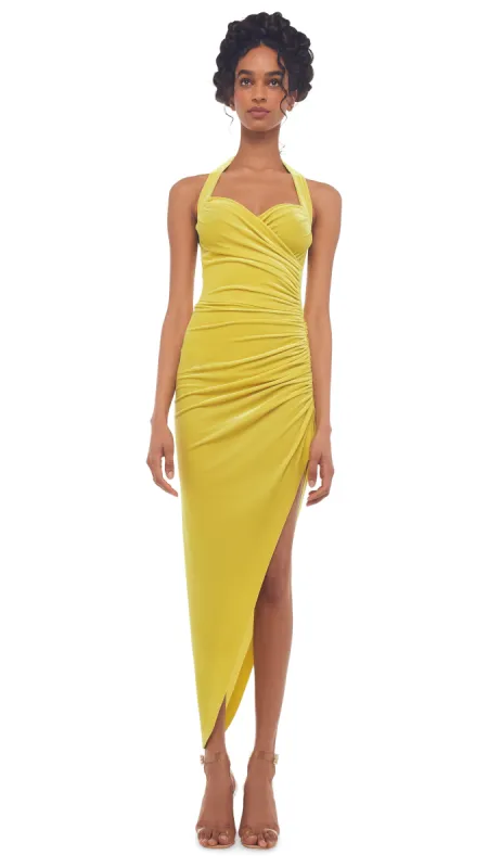 CAYLA SIDE DRAPE GOWN made by Norma Kamali